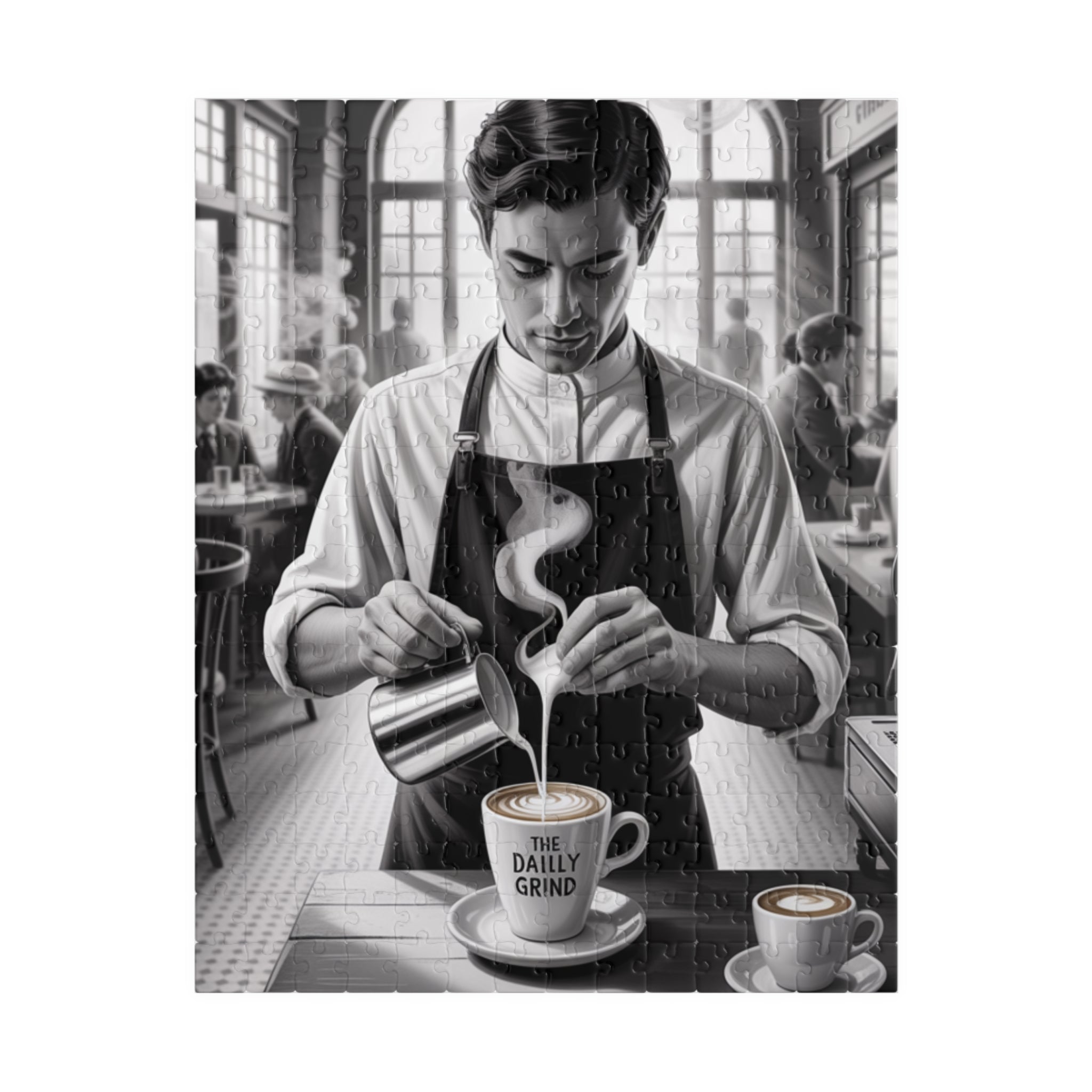 Coffee Shop Puzzle - Daily Grind Atmosphere, Perfect Gift for Coffee Lovers, Family Fun Activity, Home Decor, Cozy Vibes, Puzzle Enthusiasts