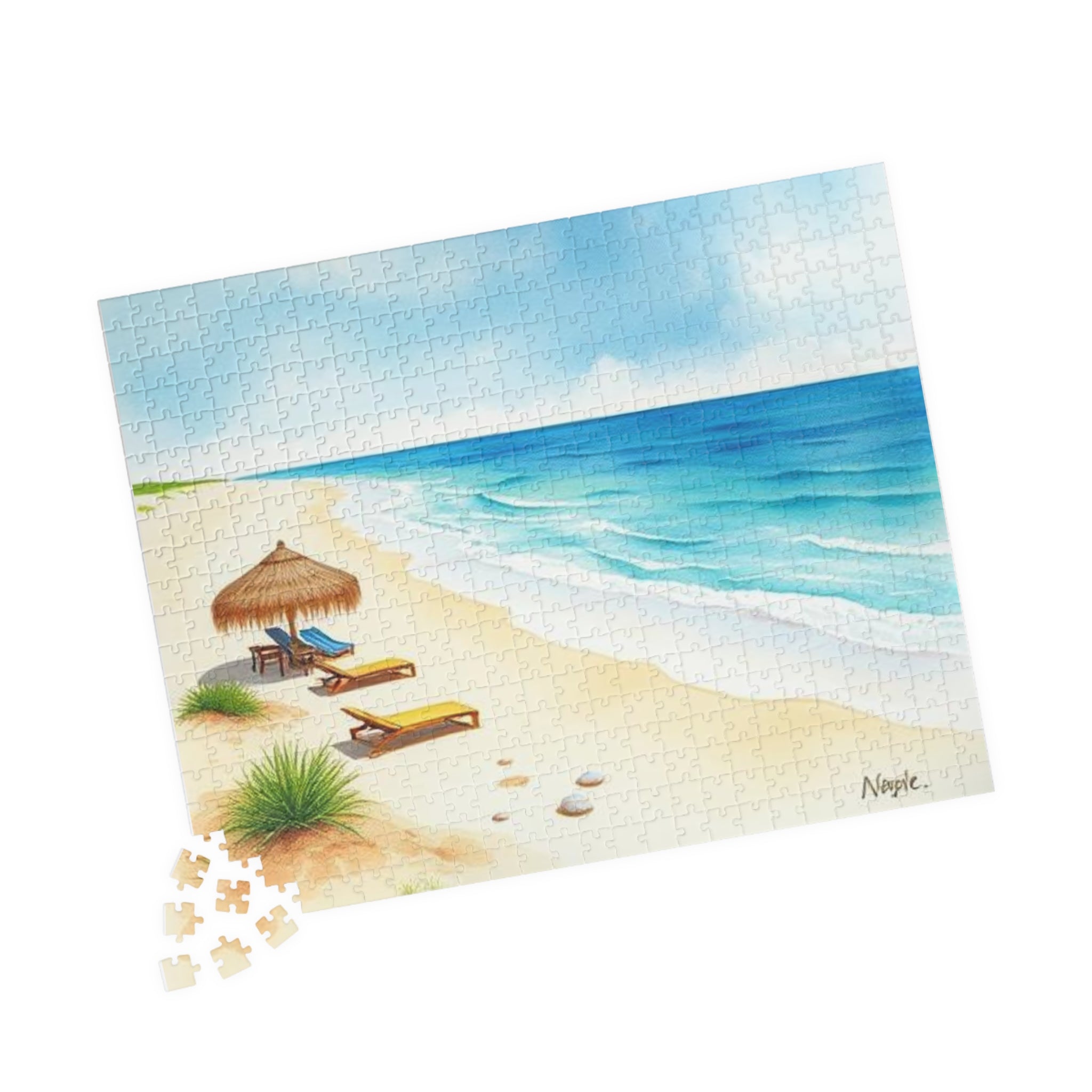 Serene Beach Scene Puzzle Series 3
