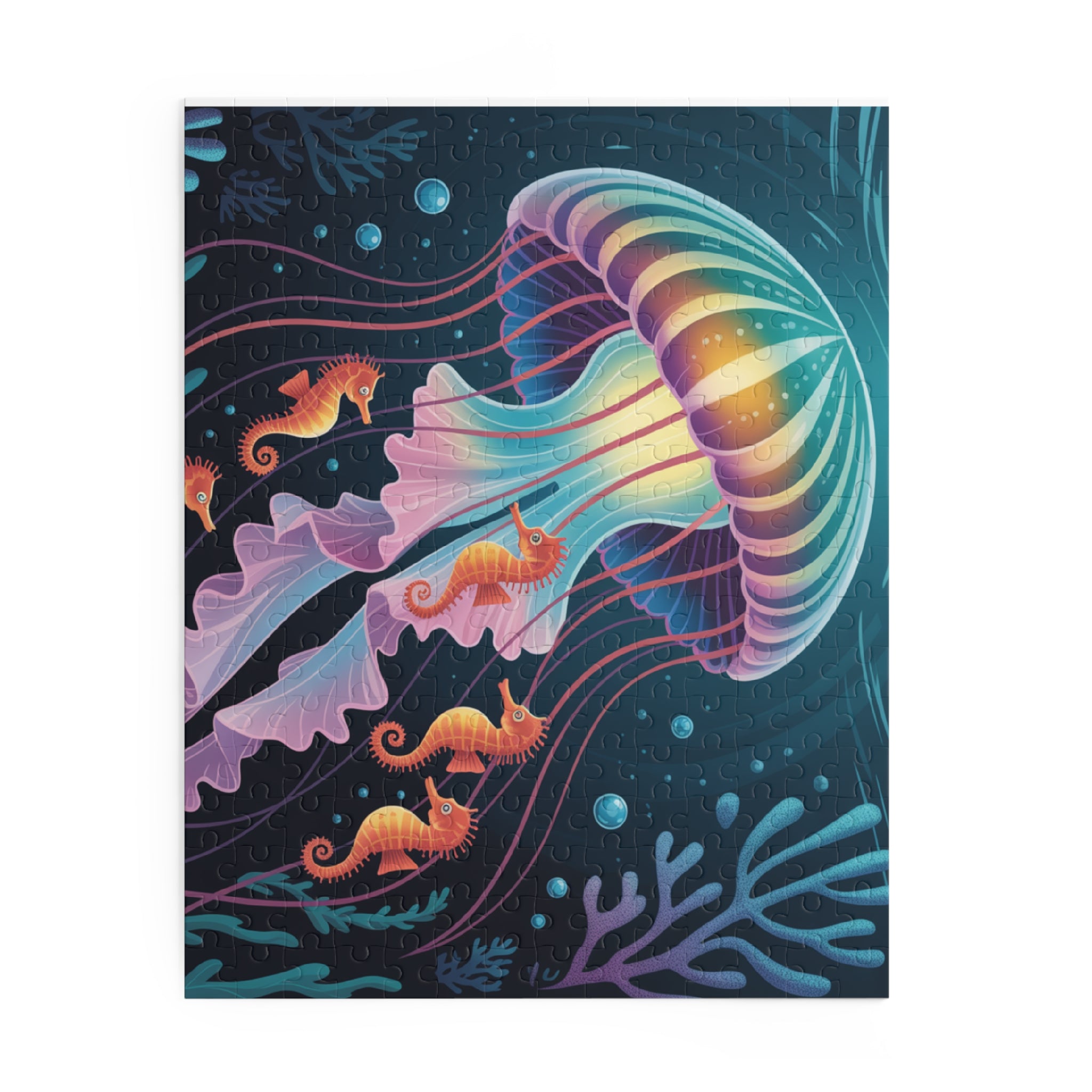 Underwater Adventure Puzzle - 120/252/500-Piece, Sea Life Decor, Family Fun Entertainment, Ocean-Themed Activity
