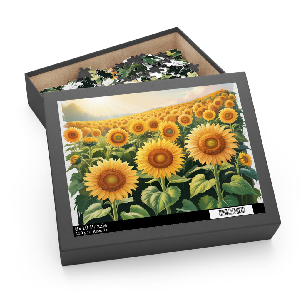 Sunflower Field Puzzle —  (Bright Yellow Floral Scene)