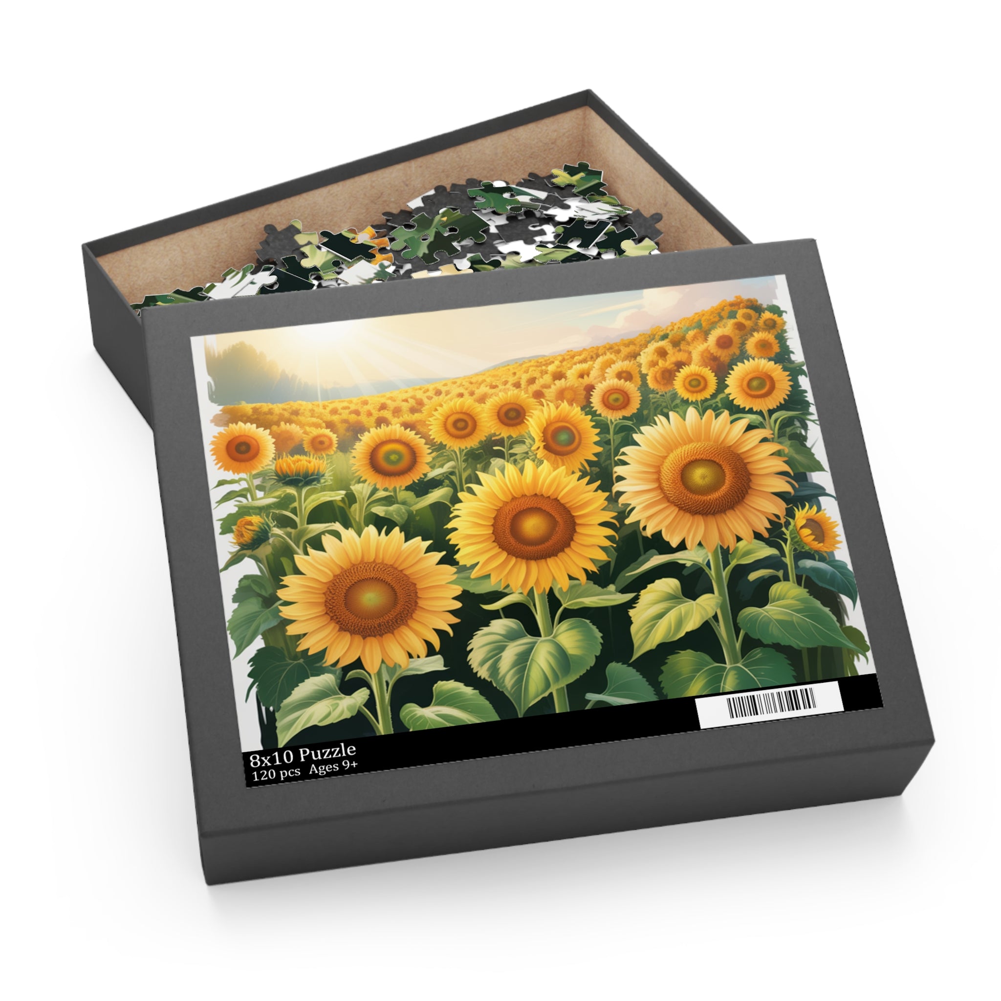 Sunflower Field Puzzle —  (Bright Yellow Floral Scene)