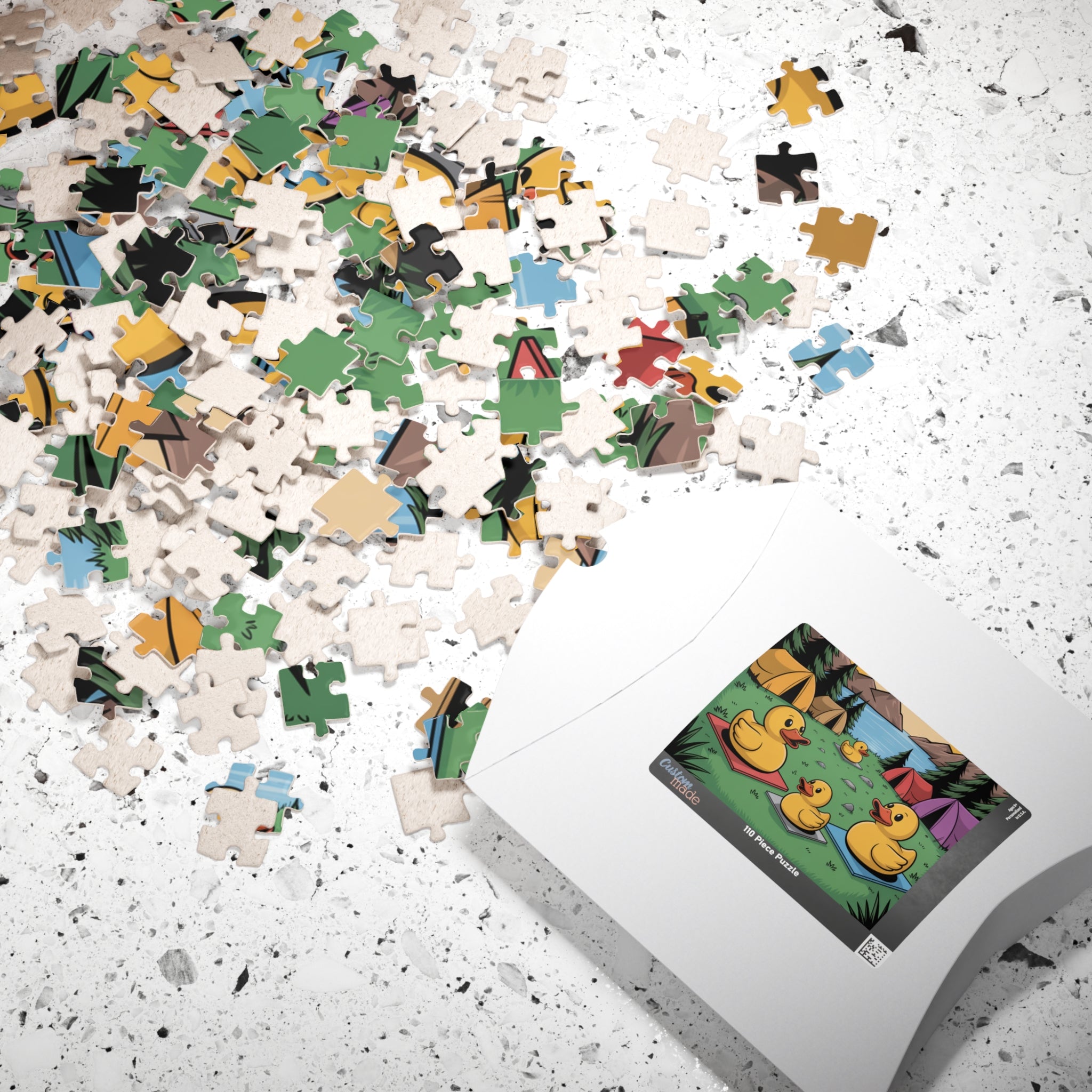 Camping Duck Puzzle - Fun Family Challenge, 110/252/520/1014-pieces, Outdoor Entertainment, Children's Activity, Unique Gift