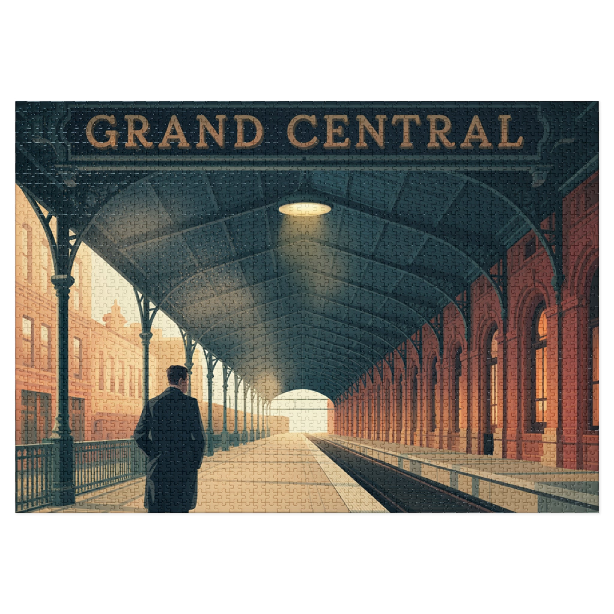 Grand Central Station Jigsaw Puzzle, Vintage Art Puzzle, Gift for Puzzle Lovers, Home Decor, Nostalgic Challenge