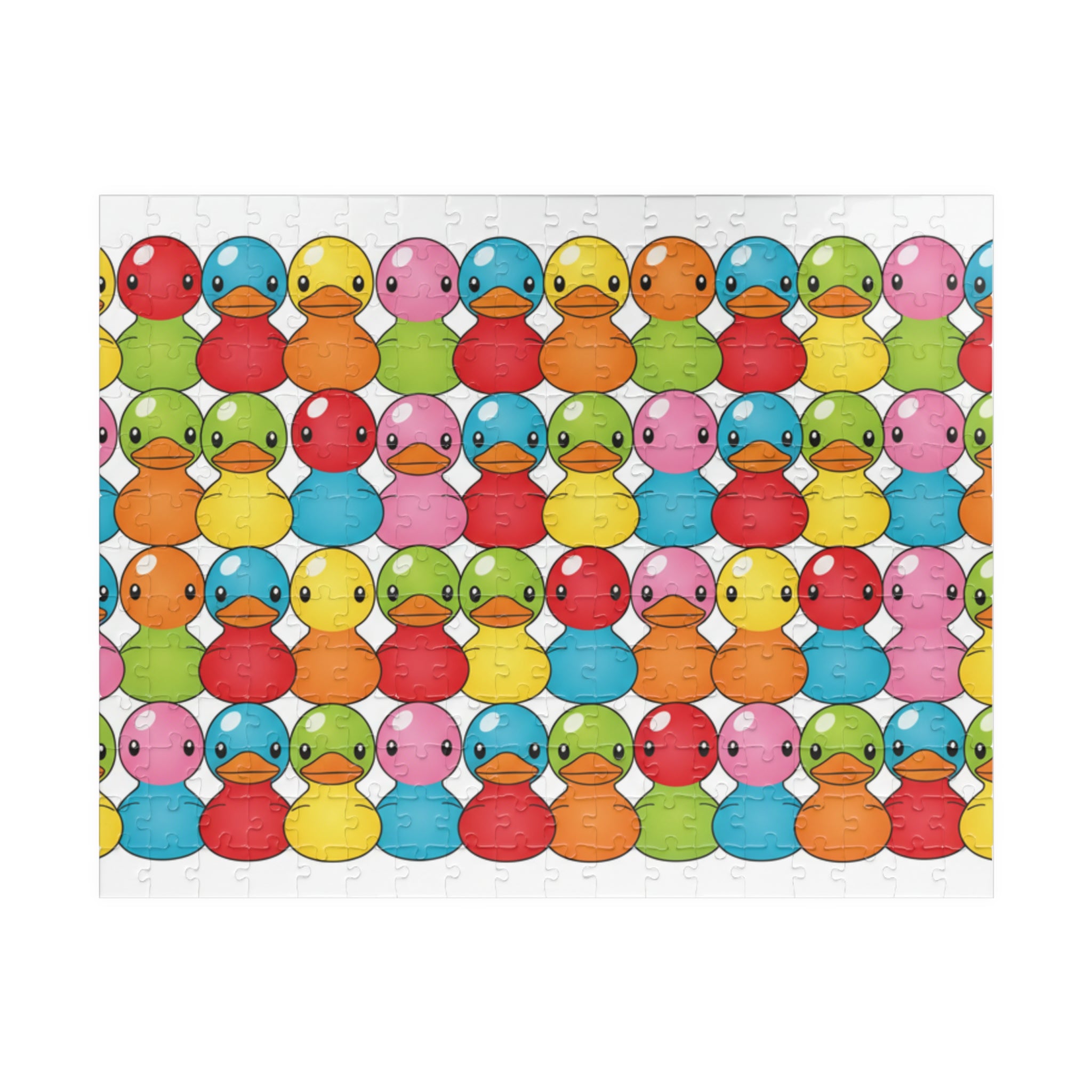 Colorful Cute Rubber Duck Pattern Jigsaw Puzzle —