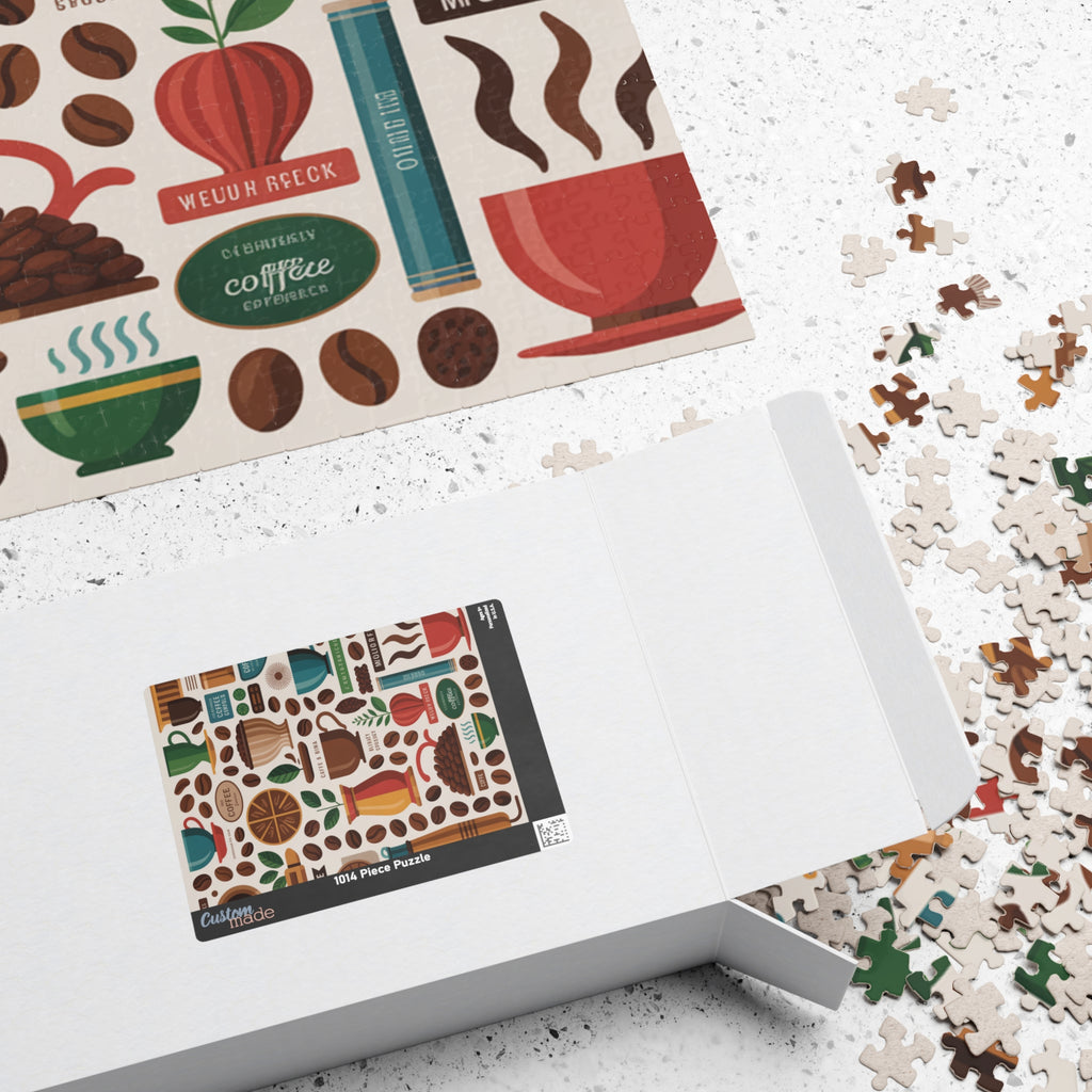 Coffee Lover's Puzzle: 110, 252, 520, 1014-Piece Jigsaw for Cozy Evenings, Gift for Friends, Family Game Night, Home Decor, Coffee Station