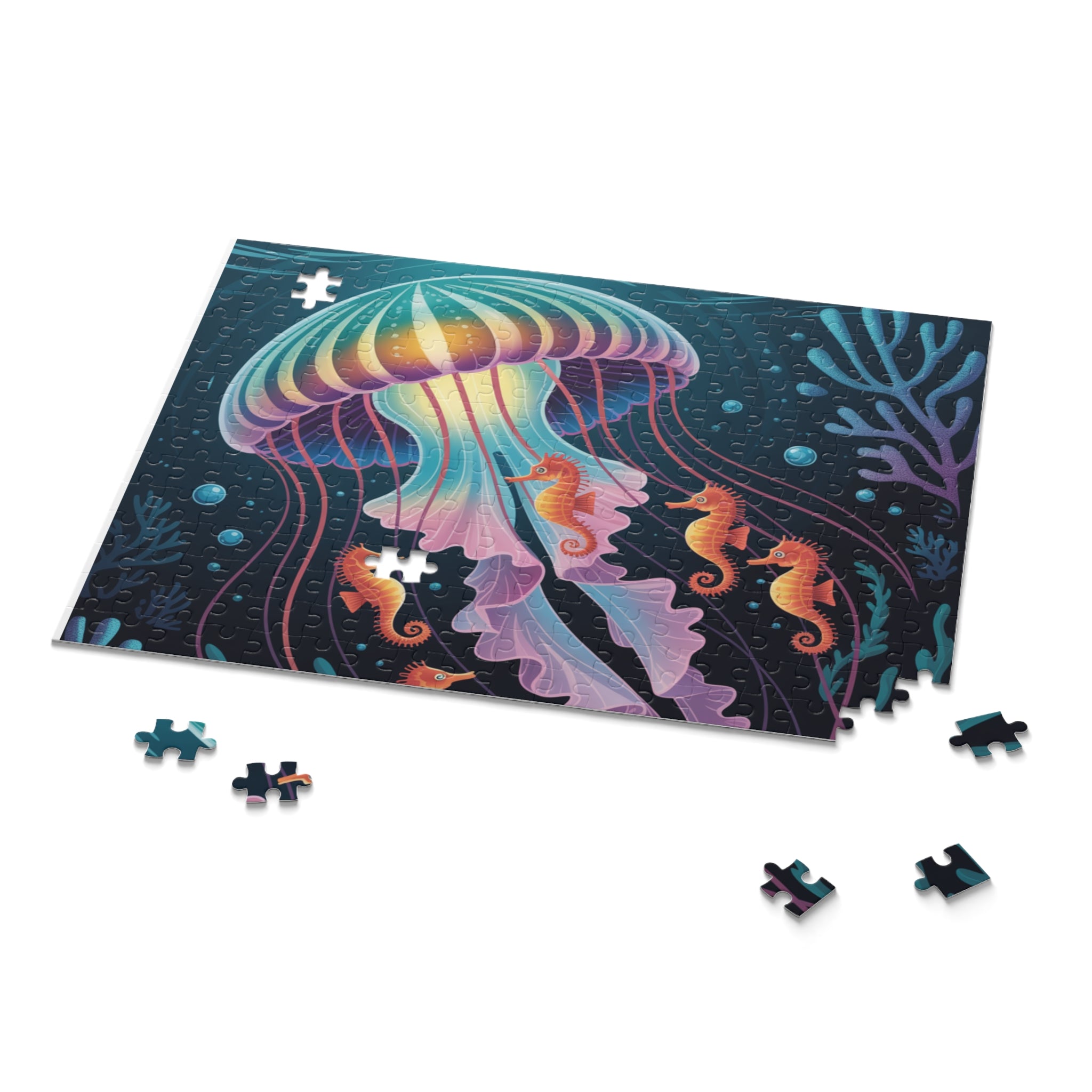 Underwater Adventure Puzzle - 120/252/500-Piece, Sea Life Decor, Family Fun Entertainment, Ocean-Themed Activity