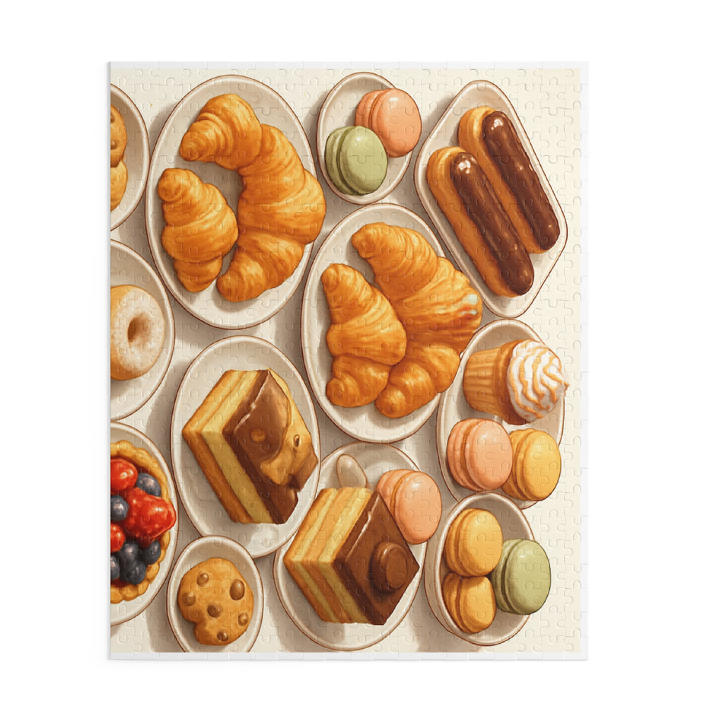 Bakery Pastries Puzzle — Croissants, Macarons & Desserts Jigsaw
