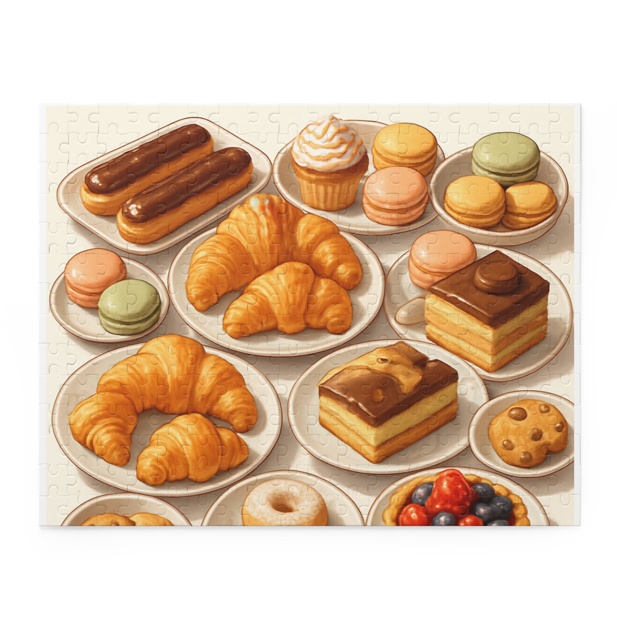 Bakery Pastries Puzzle — Croissants, Macarons & Desserts Jigsaw