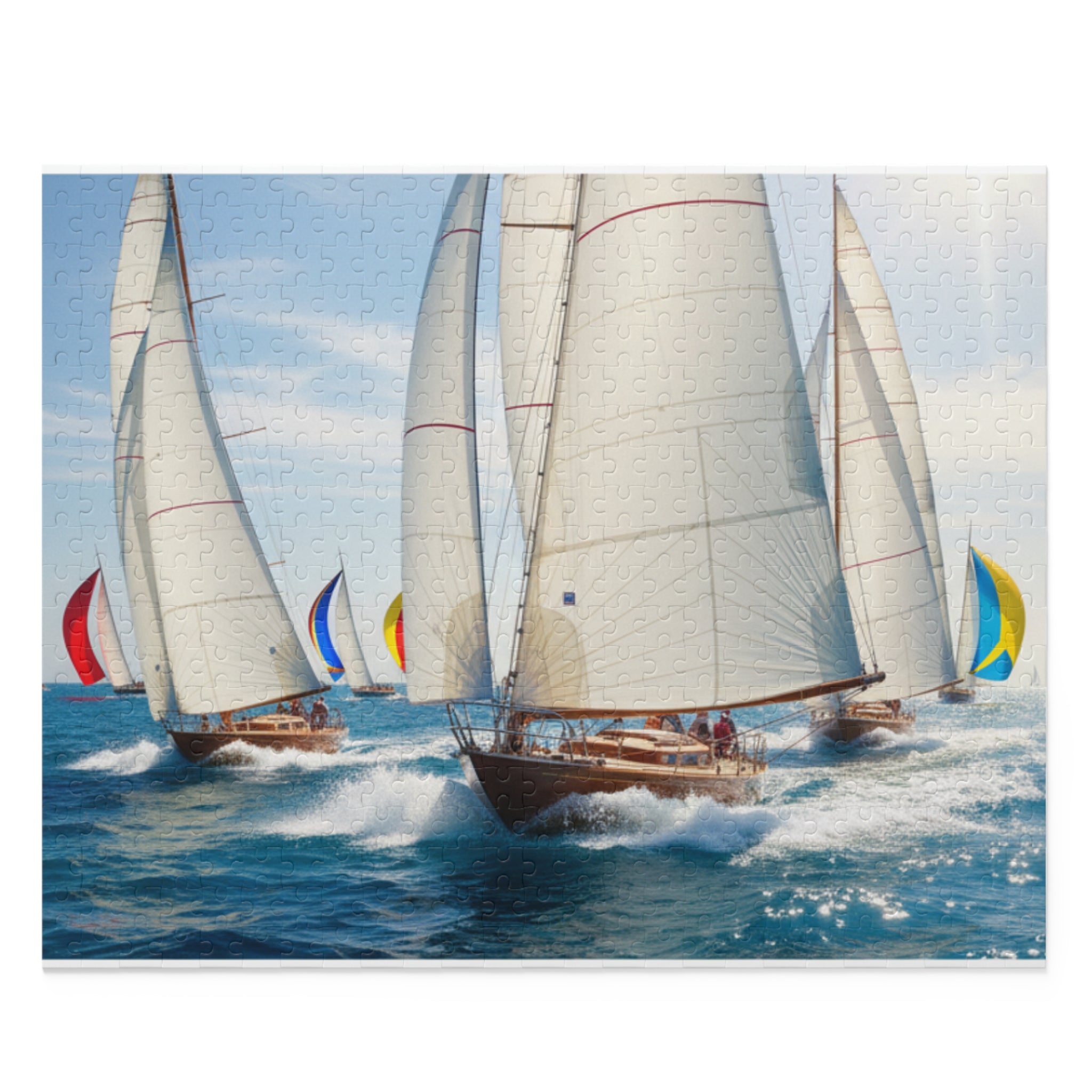 Sailing Regatta Jigsaw Puzzle — Ocean Sailboat Puzzle (120/252/500 Piece)