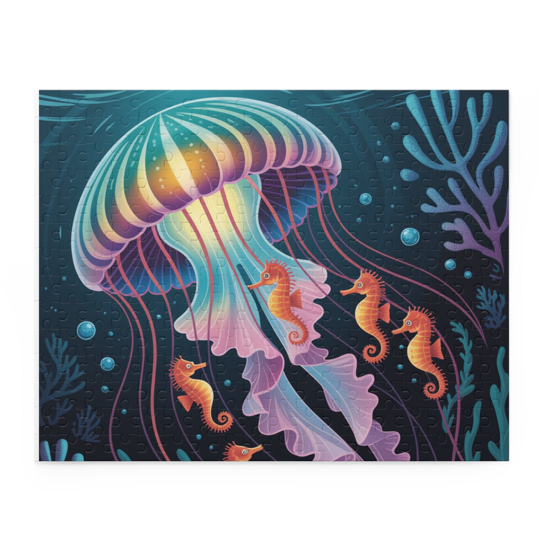 Underwater Adventure Puzzle - 120/252/500-Piece, Sea Life Decor, Family Fun Entertainment, Ocean-Themed Activity