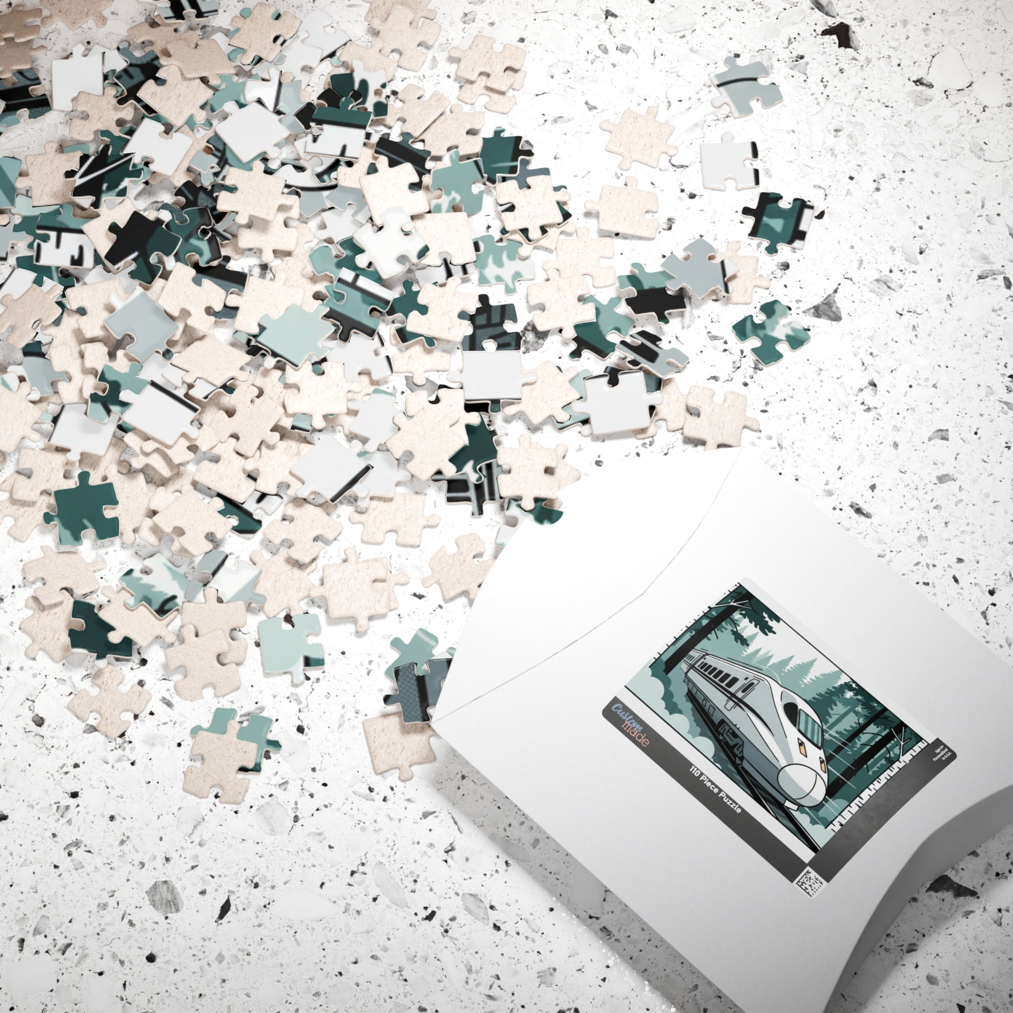 High-Speed Train Puzzle — Scenic Forest Train Jigsaw (110/252/520/1014 pcs)