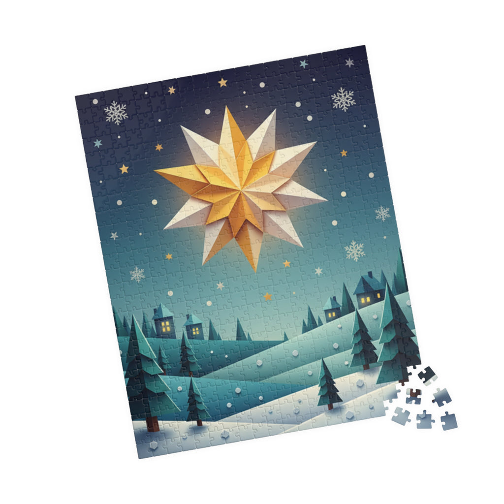 Starry Winter Night Puzzle — Scenic Christmas Jigsaw (110–1014 pcs)