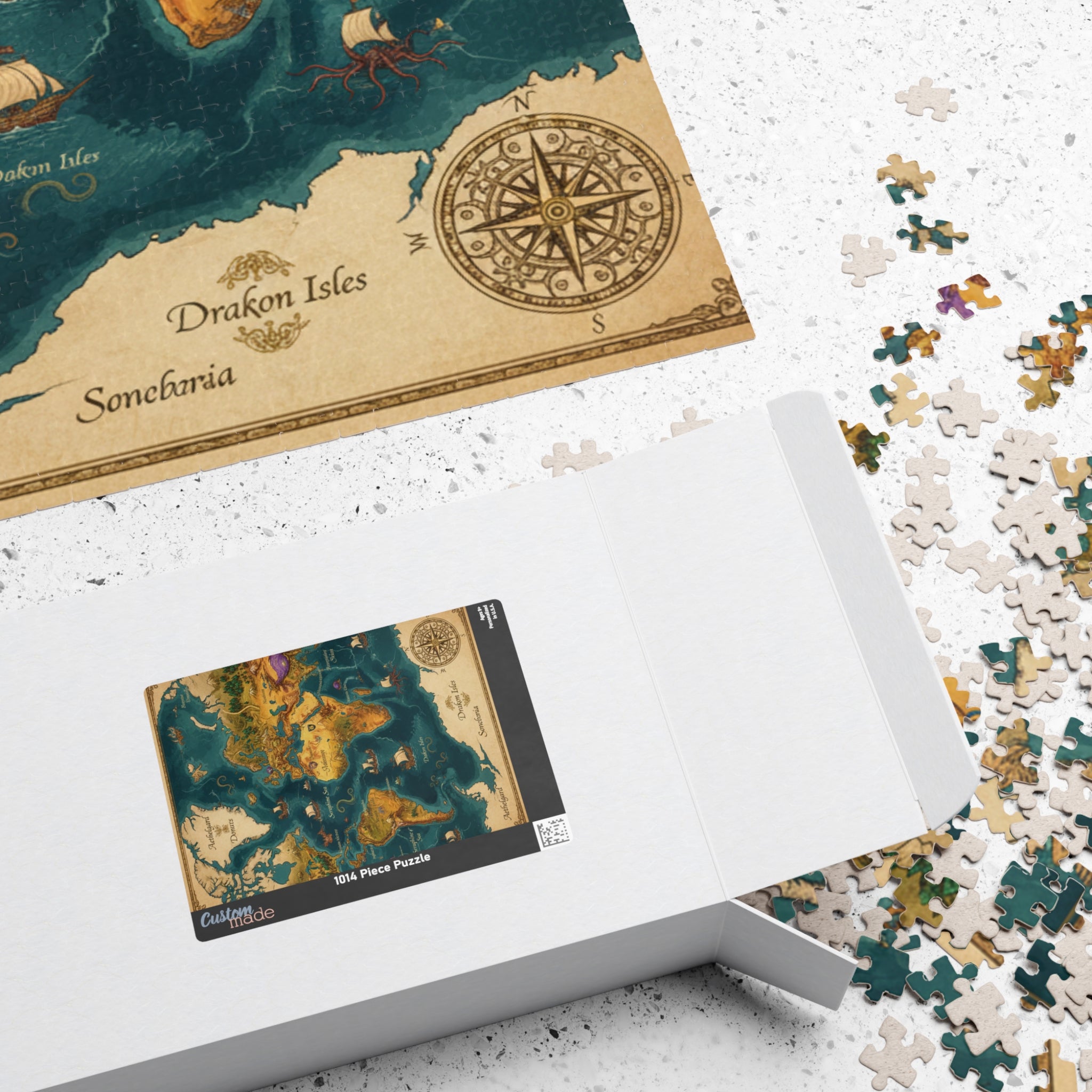 Vintage World Map Jigsaw Puzzle —