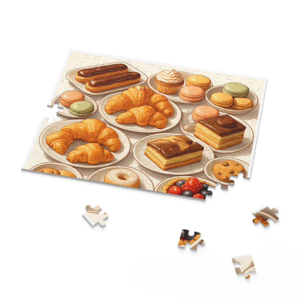 Bakery Pastries Puzzle — Croissants, Macarons & Desserts Jigsaw
