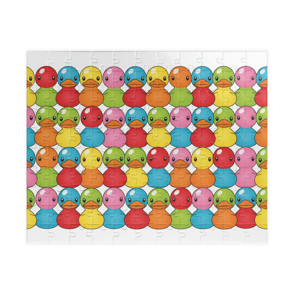 Colorful Cute Rubber Duck Pattern Jigsaw Puzzle —