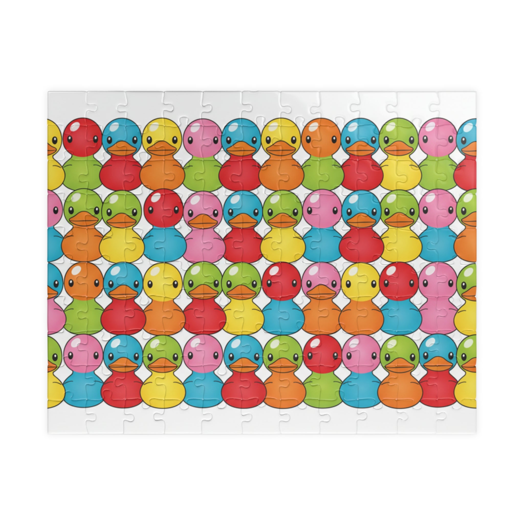 Colorful Cute Rubber Duck Pattern Jigsaw Puzzle —
