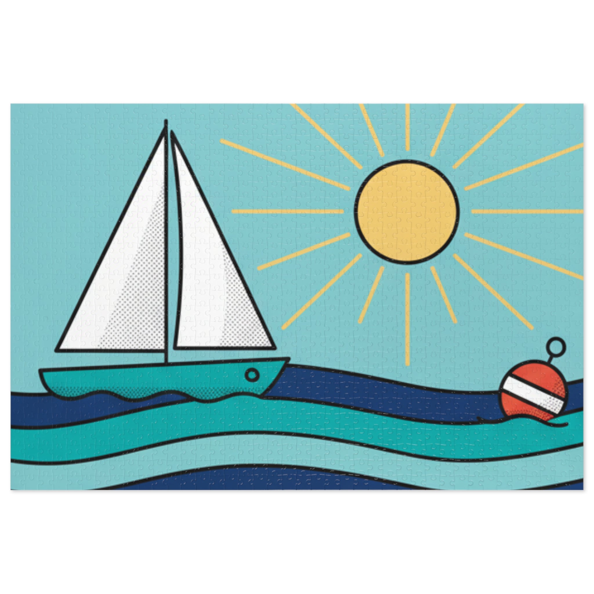 Sailboat Summer Jigsaw Puzzle (Tin Gift Box)
