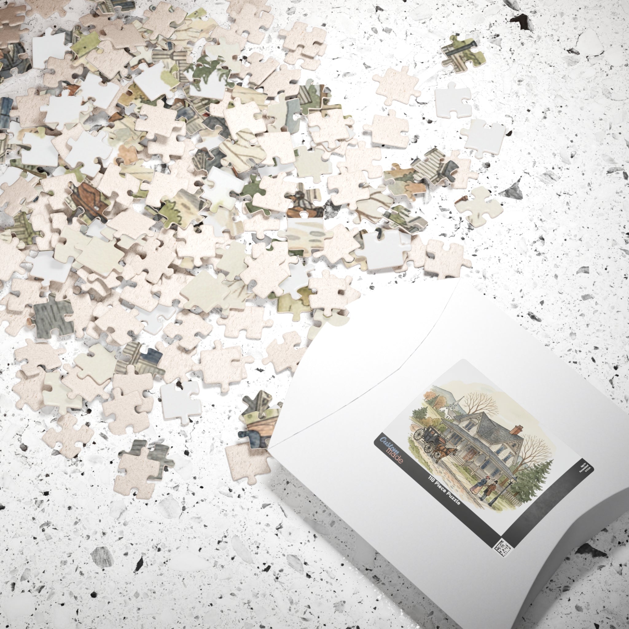 Vintage Cottage Scene Puzzle (110, 252, 520, 1014-piece)