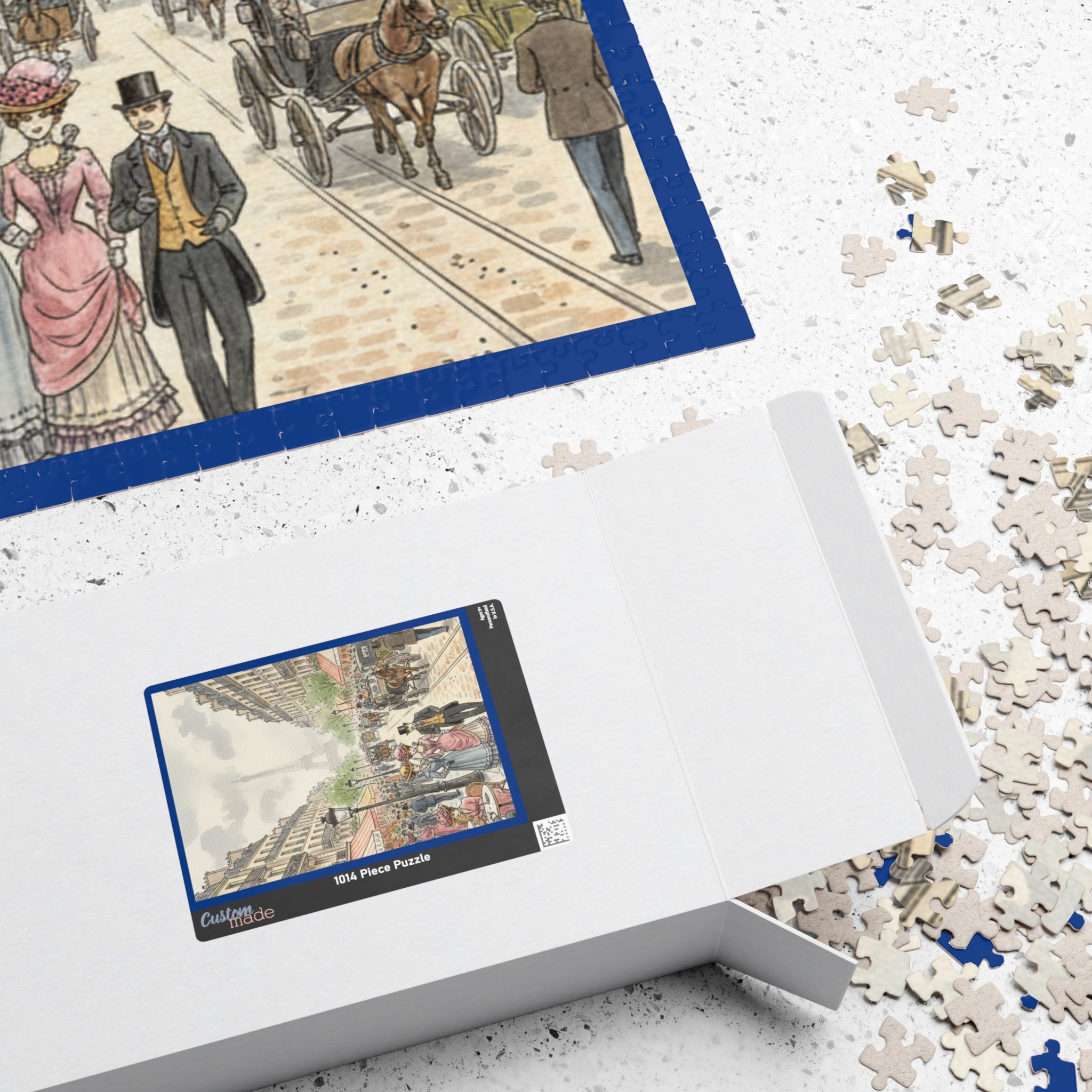 Parisian Street Scene Jigsaw Puzzle — Vintage Cityscape Puzzle (110–1014 pcs)