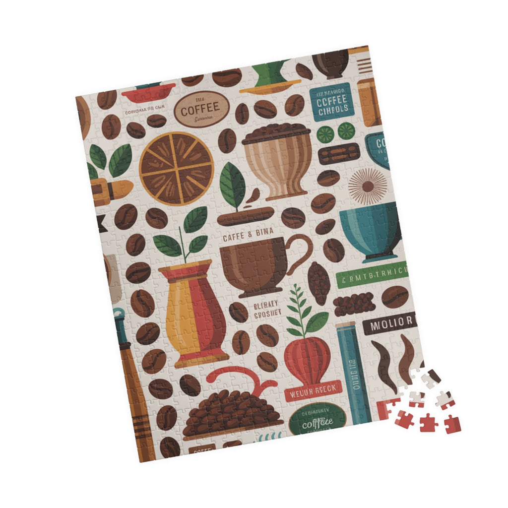 Coffee Lover's Puzzle: 110, 252, 520, 1014-Piece Jigsaw for Cozy Evenings, Gift for Friends, Family Game Night, Home Decor, Coffee Station