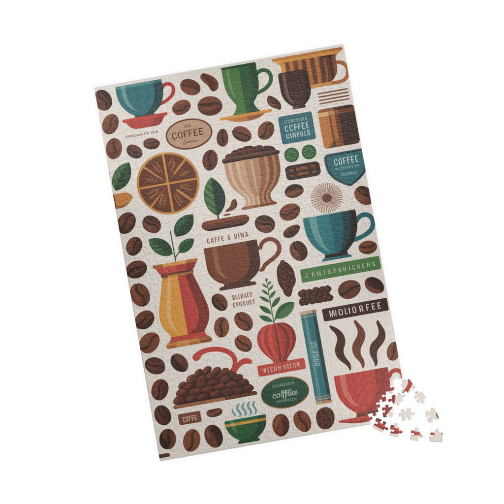 Coffee Beans Jigsaw Puzzle — 500/1000-Piece Coffee Lover Puzzle