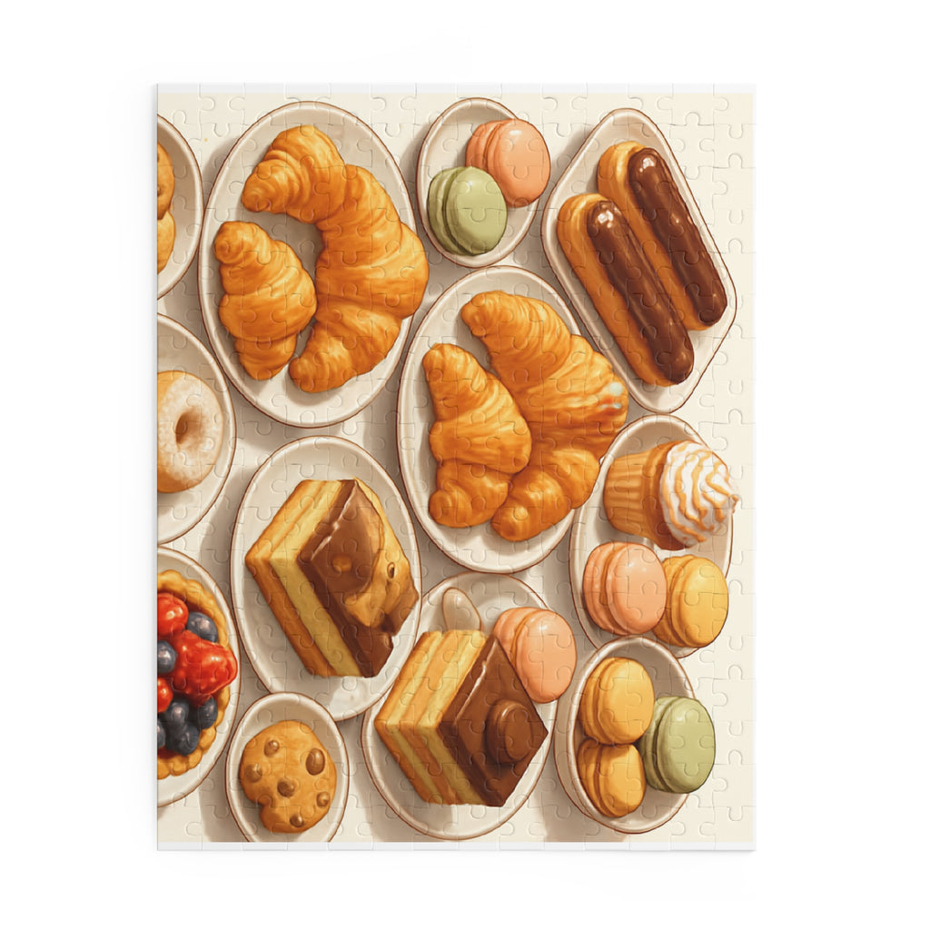 Bakery Pastries Puzzle — Croissants, Macarons & Desserts Jigsaw