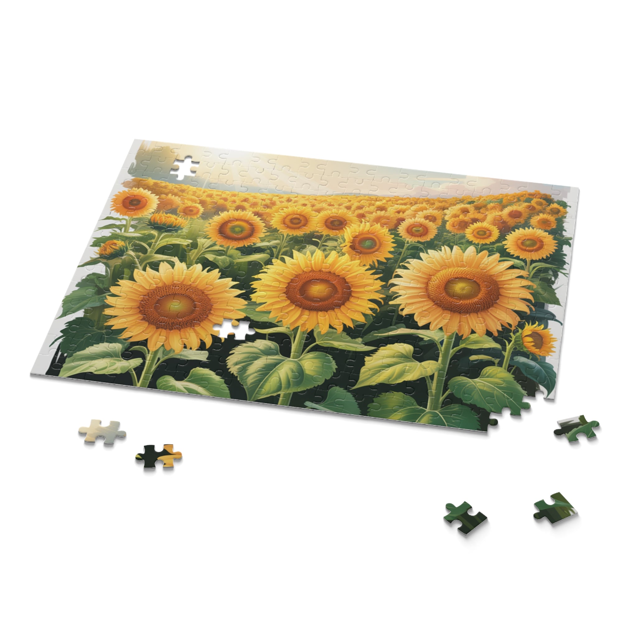 Sunflower Field Puzzle —  (Bright Yellow Floral Scene)