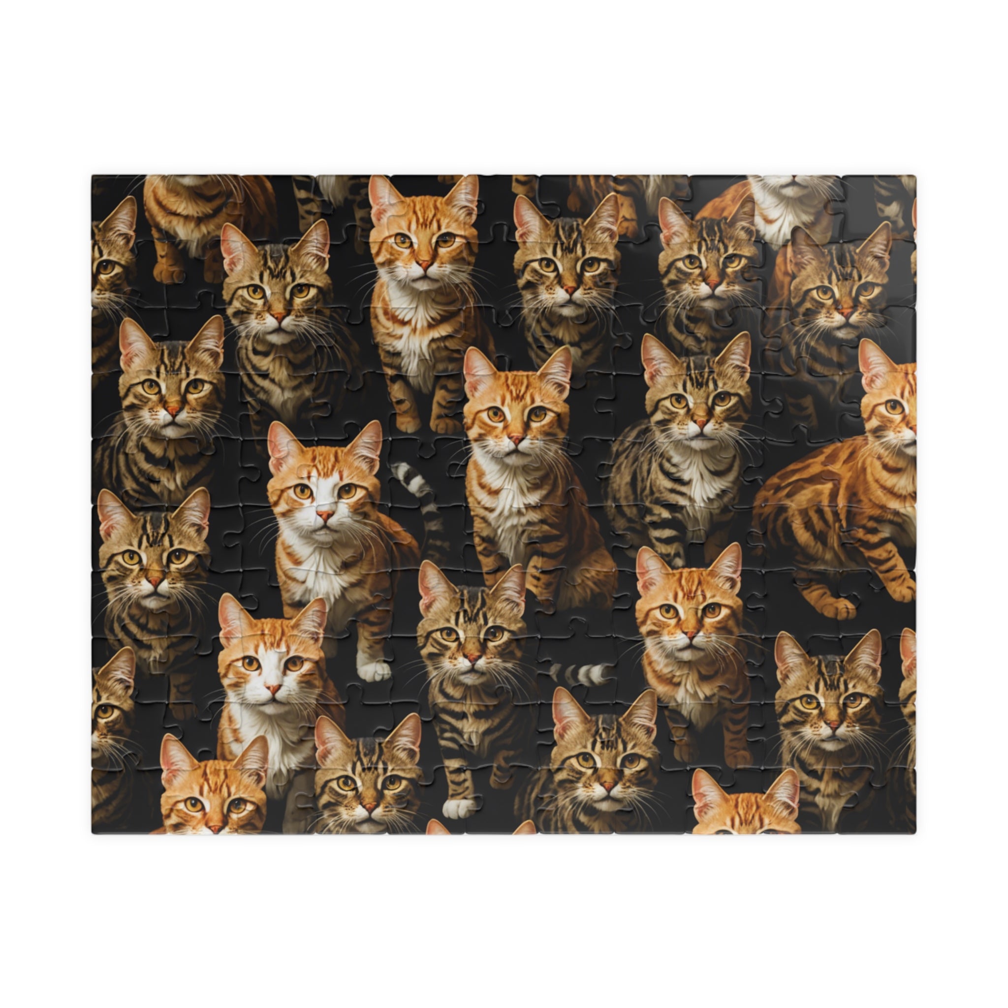 Cat Mosaic Jigsaw Puzzle — Orange Tabby Pattern