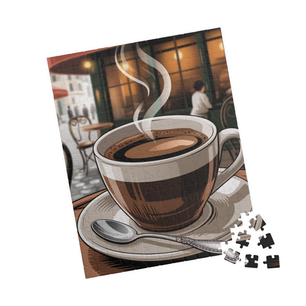 Coffee Shop Puzzle – 110, 252, 520, 1014-piece, Cozy Home Décor, Relaxing Gift for Coffee Lovers, Family Activity, Unique Café Art