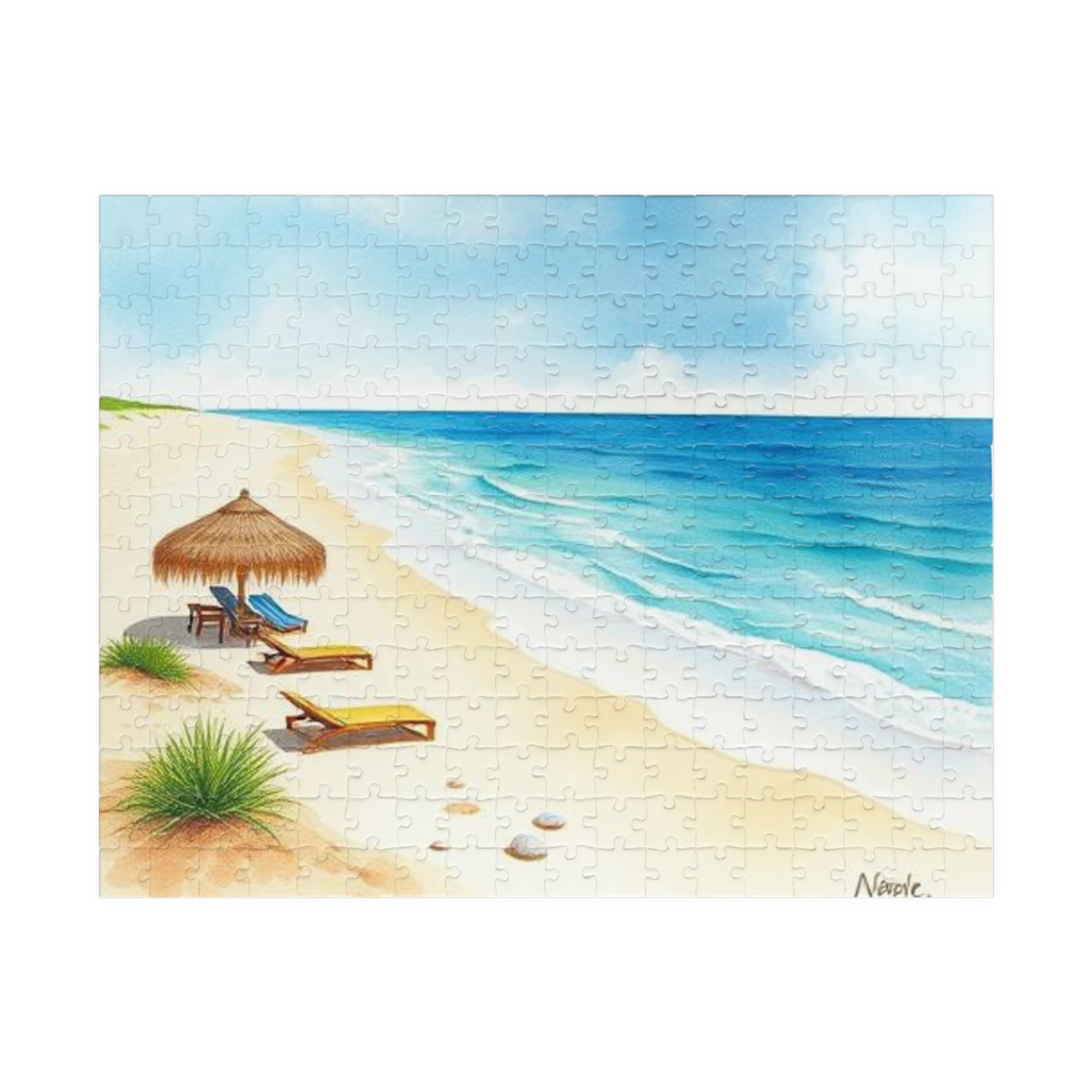Serene Beach Scene Puzzle Series 3