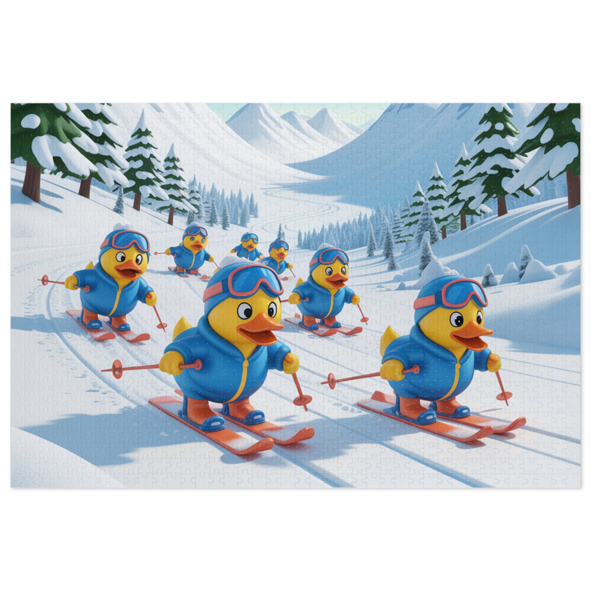Skiing Ducks Jigsaw Puzzle