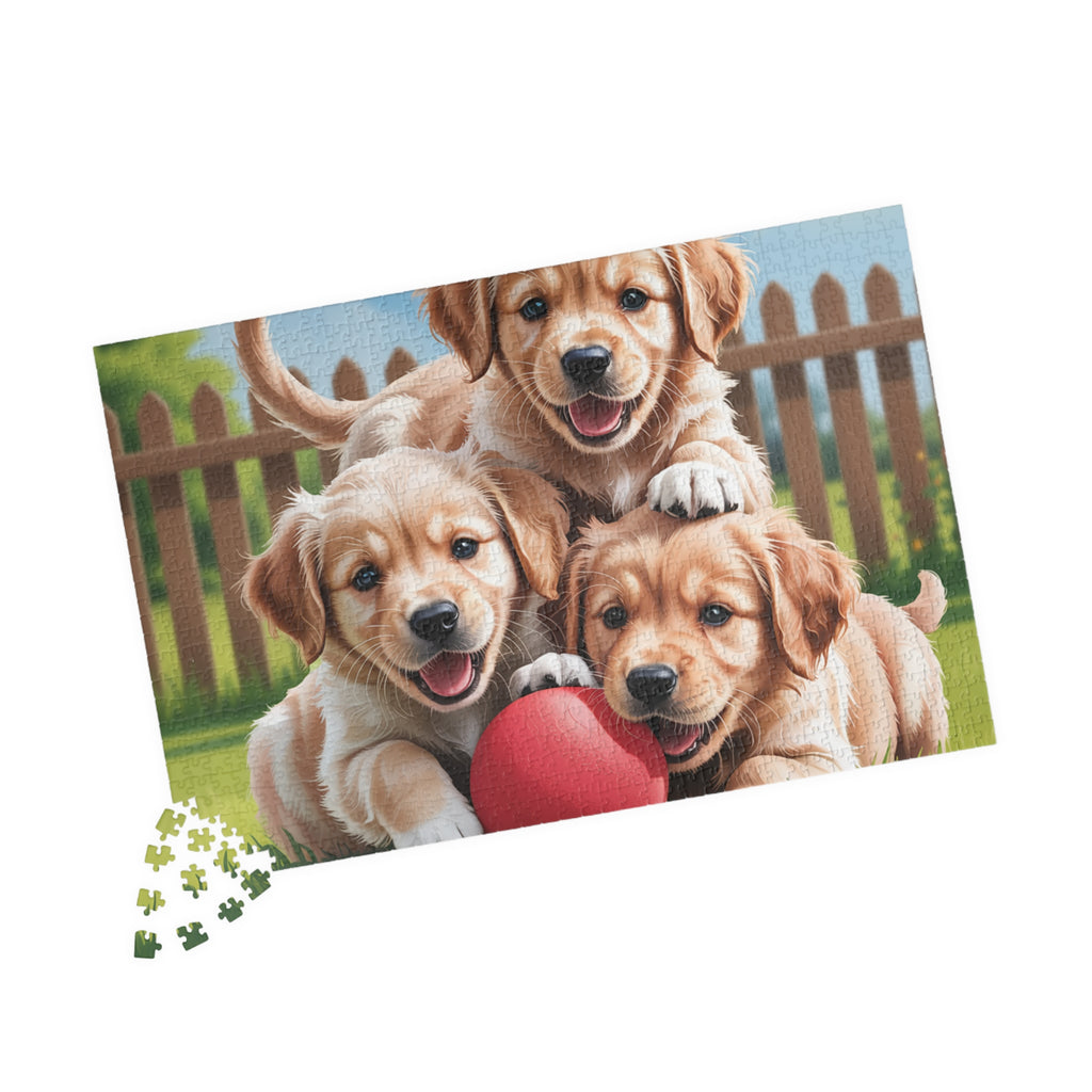 Adorable Puppy Puzzle for Dog Lovers, Family Fun Activity, Custom Pet Gift, Kids Educational Toy, Unique Home Decor