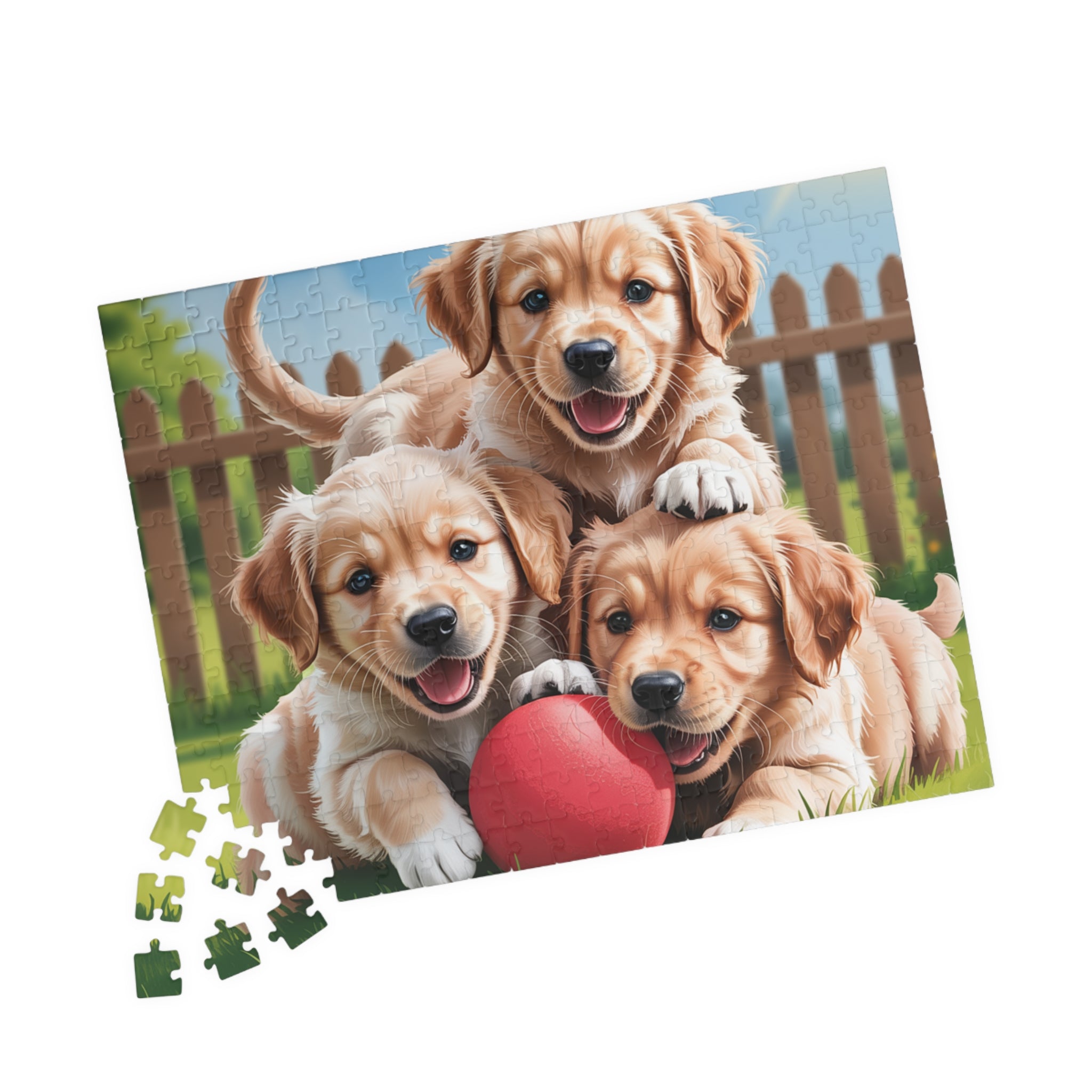 Adorable Puppy Puzzle for Dog Lovers, Family Fun Activity, Custom Pet Gift, Kids Educational Toy, Unique Home Decor
