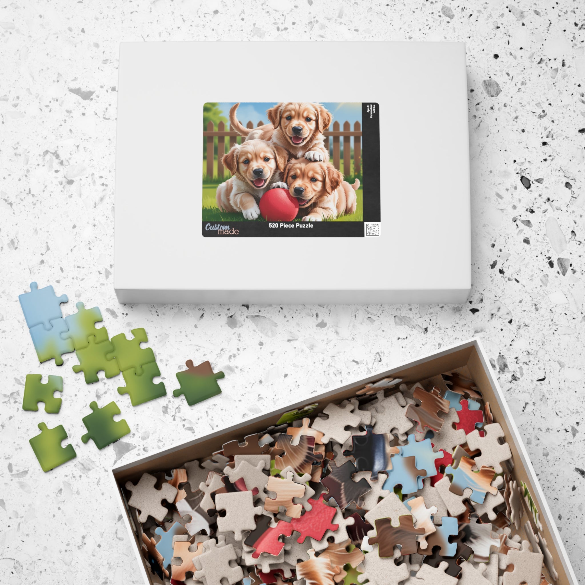 Adorable Puppy Puzzle for Dog Lovers, Family Fun Activity, Custom Pet Gift, Kids Educational Toy, Unique Home Decor