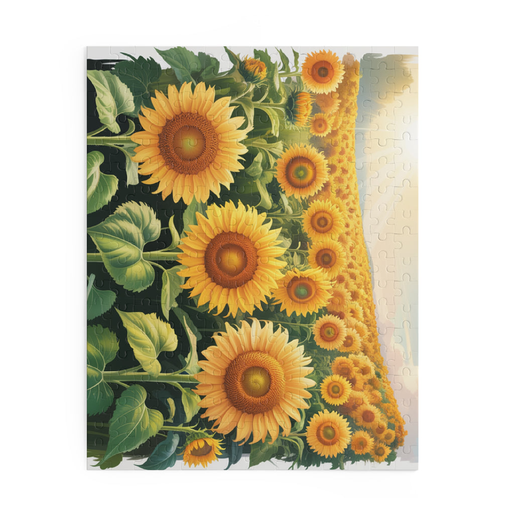 Sunflower Field Puzzle —  (Bright Yellow Floral Scene)