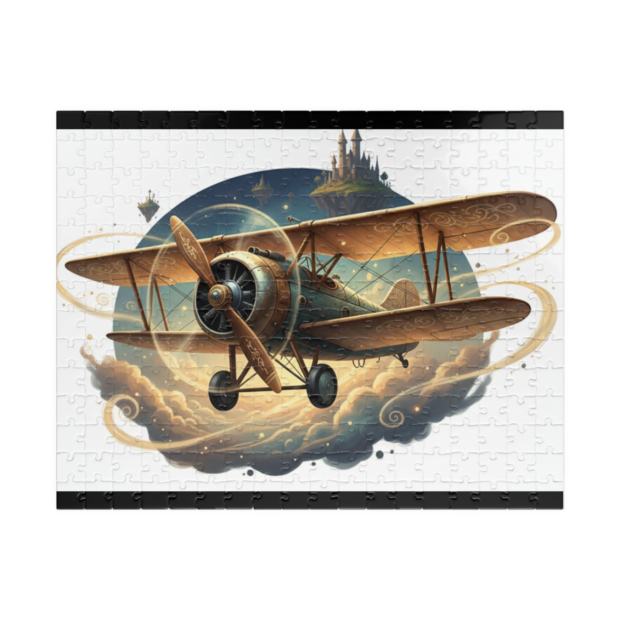 Vintage Biplane Jigsaw Puzzle — Retro Airplane Art for Aviation Lovers (110–1014 pcs)