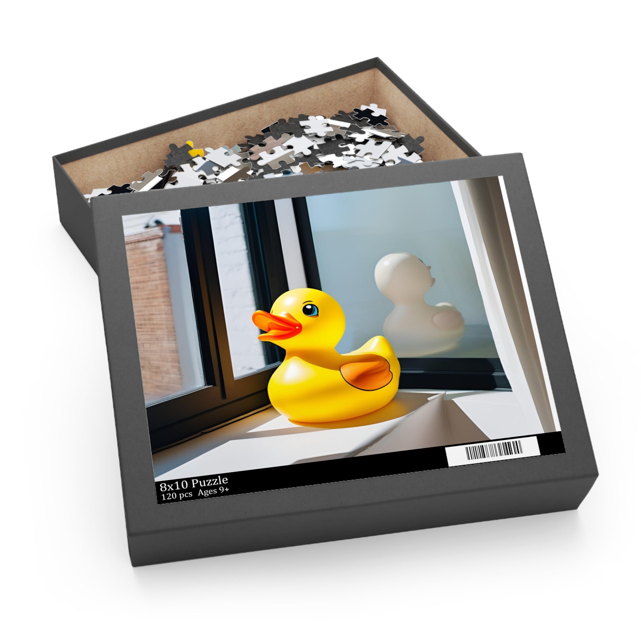 Rubber Duck Window Scene Jigsaw Puzzle — 120/252/500-Piece Fun Gift