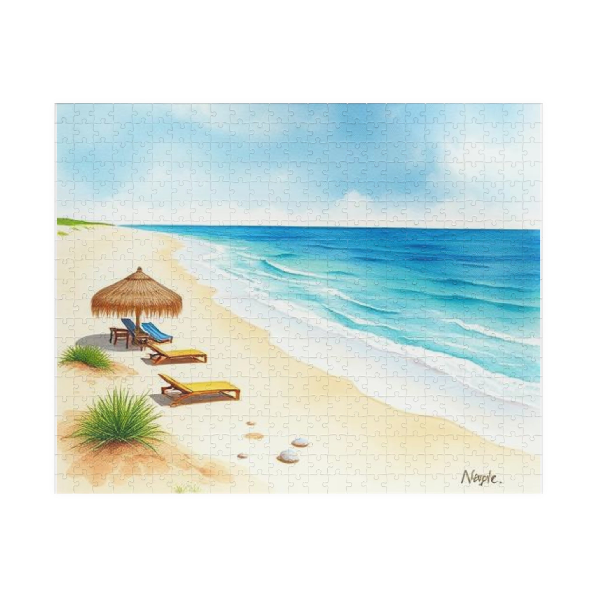 Serene Beach Scene Puzzle Series 3