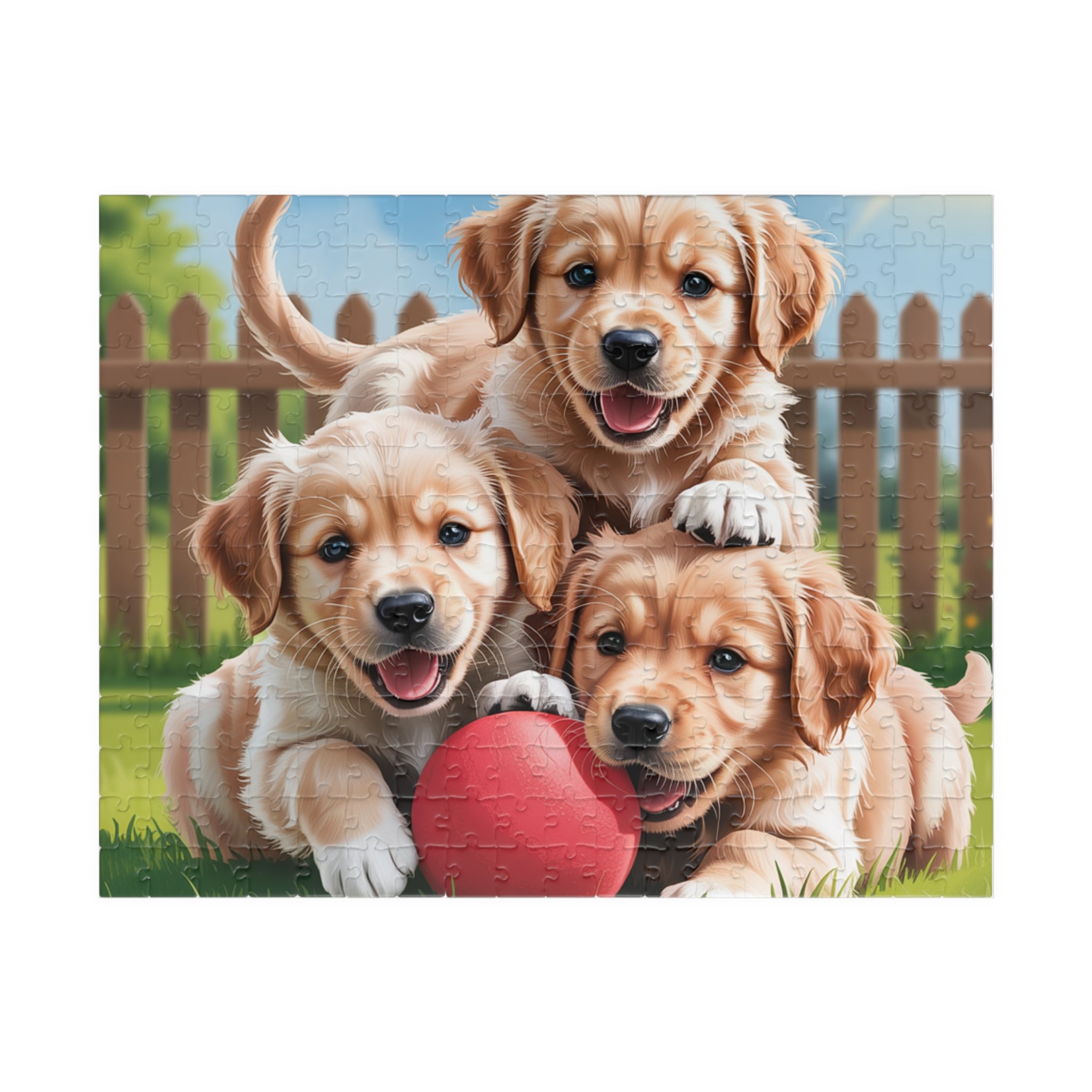 Adorable Puppy Puzzle for Dog Lovers, Family Fun Activity, Custom Pet Gift, Kids Educational Toy, Unique Home Decor