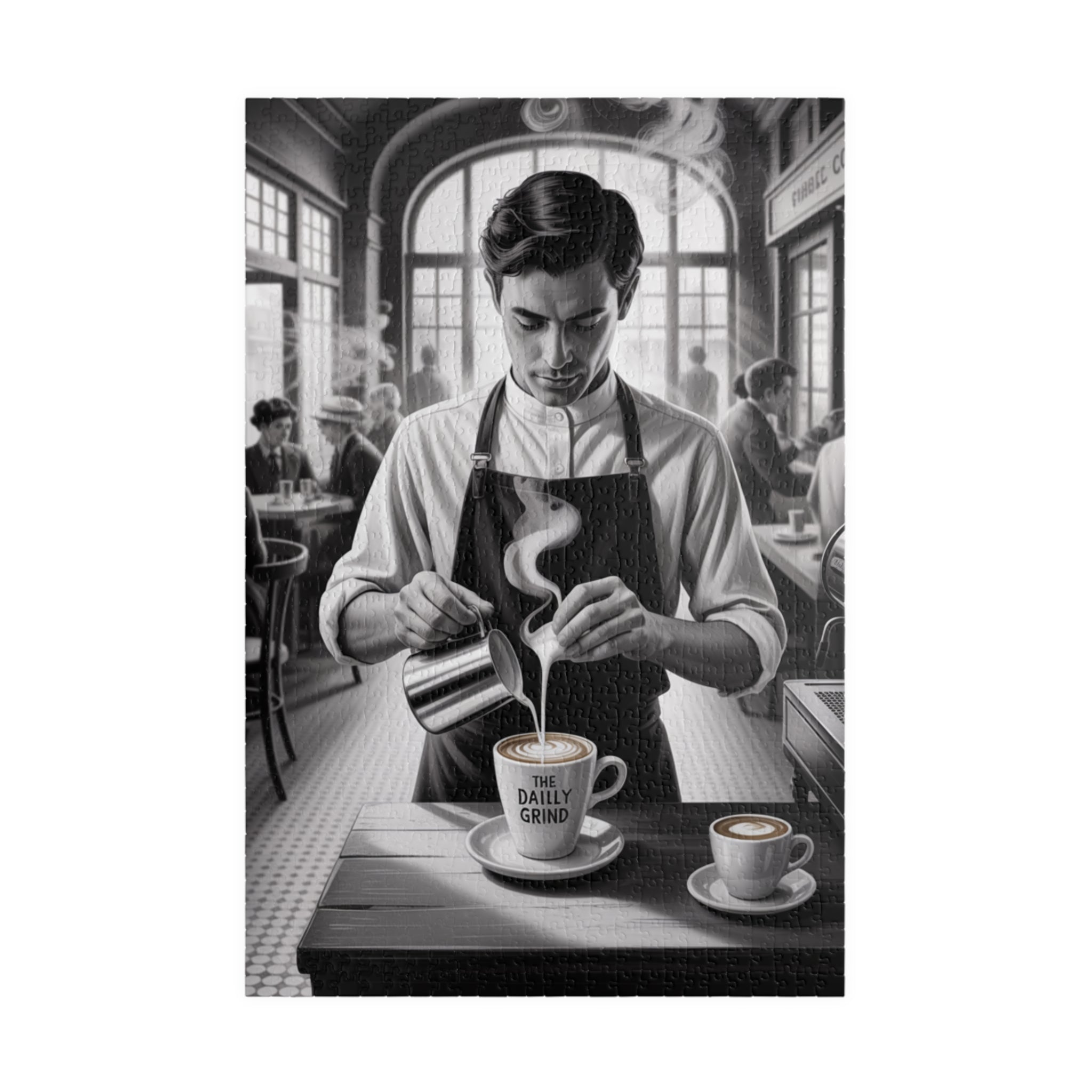 Coffee Shop Puzzle - Daily Grind Atmosphere, Perfect Gift for Coffee Lovers, Family Fun Activity, Home Decor, Cozy Vibes, Puzzle Enthusiasts