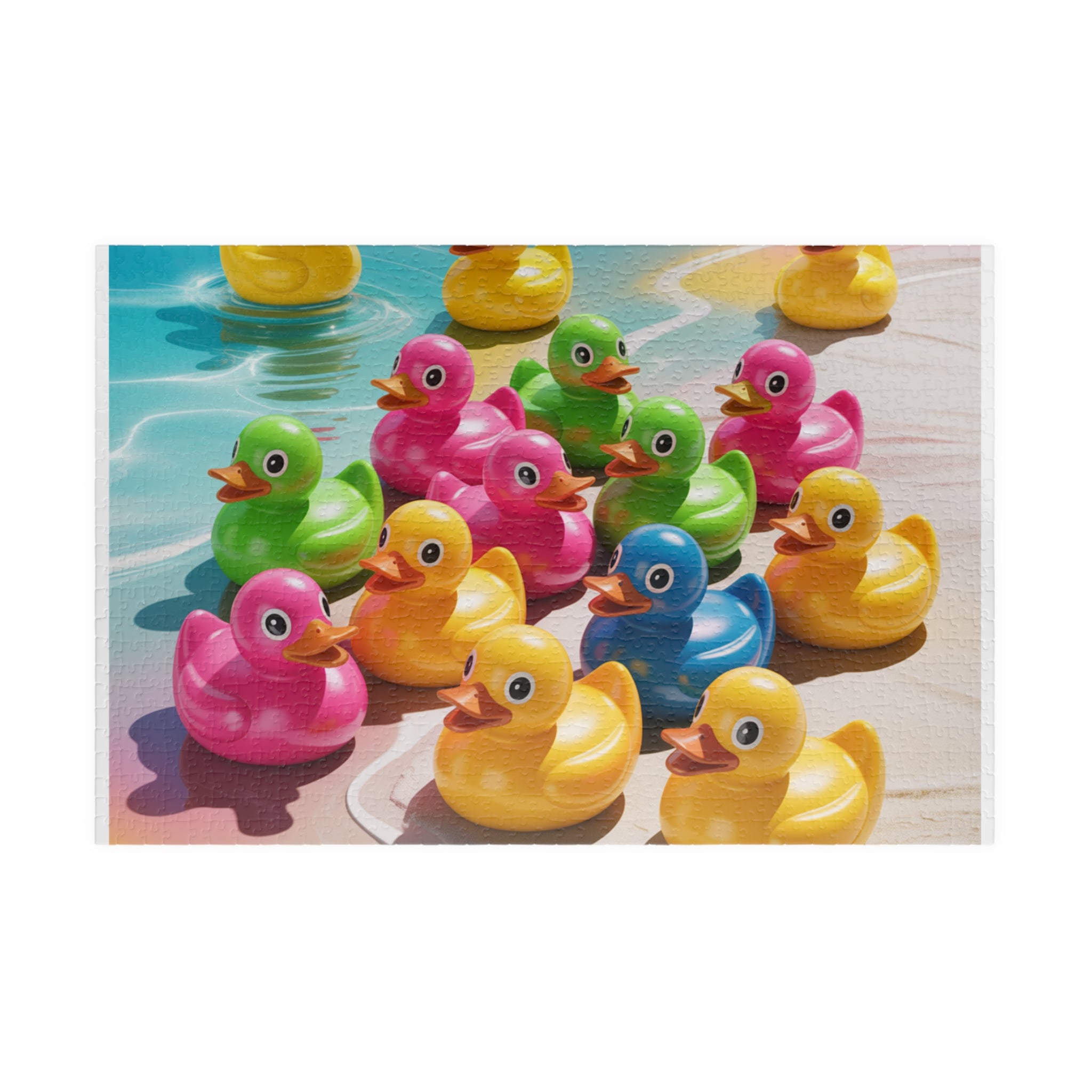 Colorful Rubber Duck Puzzle for Family Fun, Decorative Game, Kids Activity, Perfect Gift for Birthdays and Holidays, 110-1014 Piece