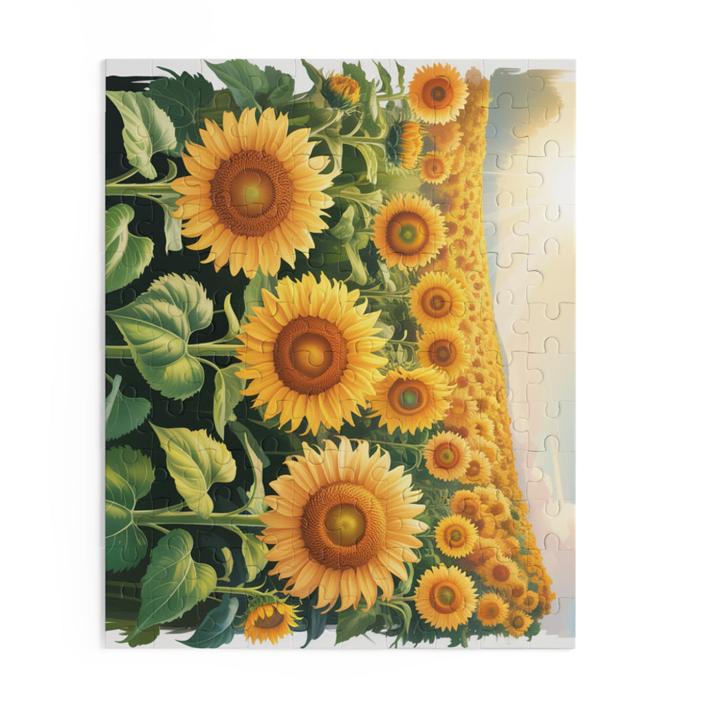 Sunflower Field Puzzle —  (Bright Yellow Floral Scene)
