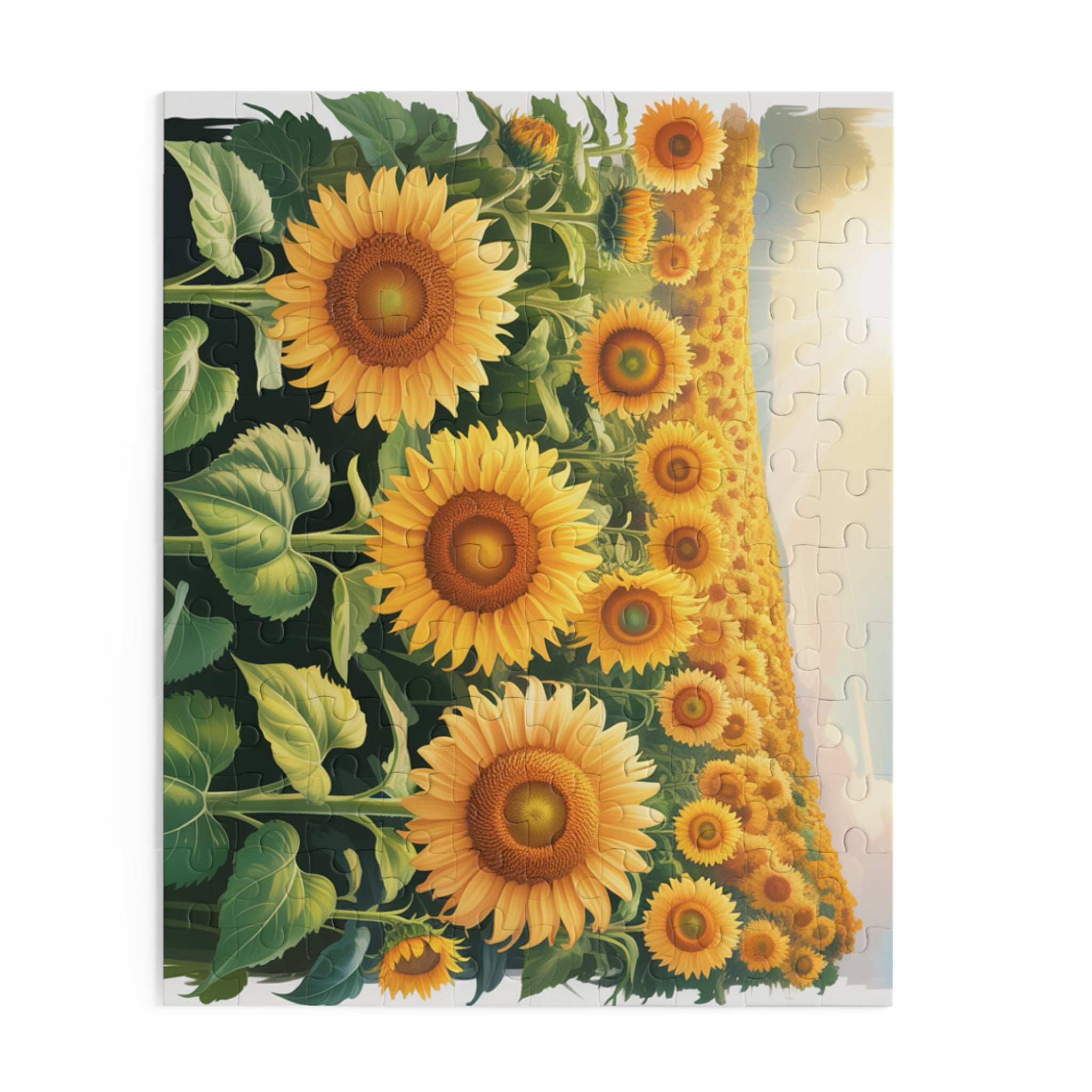 Sunflower Field Puzzle —  (Bright Yellow Floral Scene)