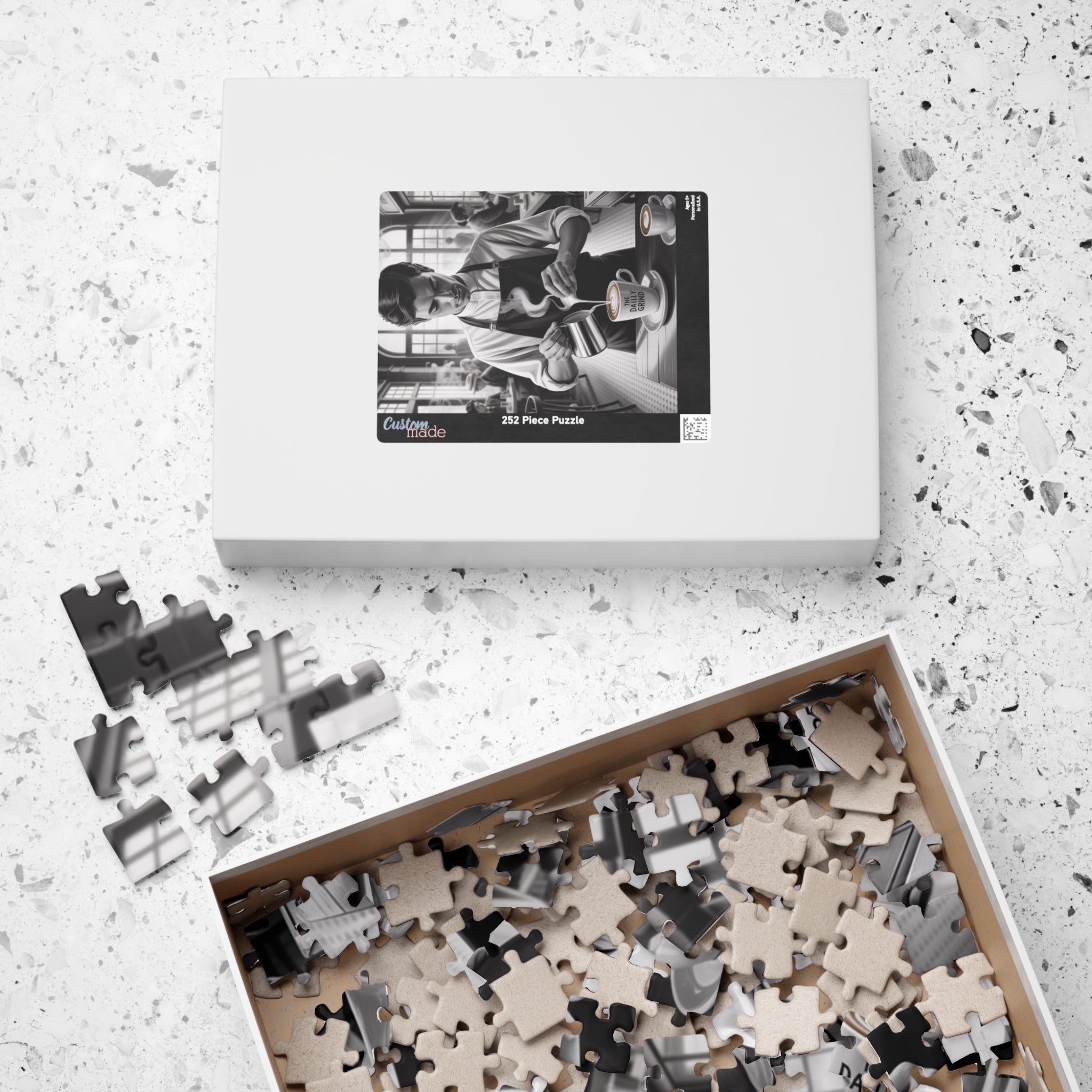 Coffee Shop Puzzle - Daily Grind Atmosphere, Perfect Gift for Coffee Lovers, Family Fun Activity, Home Decor, Cozy Vibes, Puzzle Enthusiasts