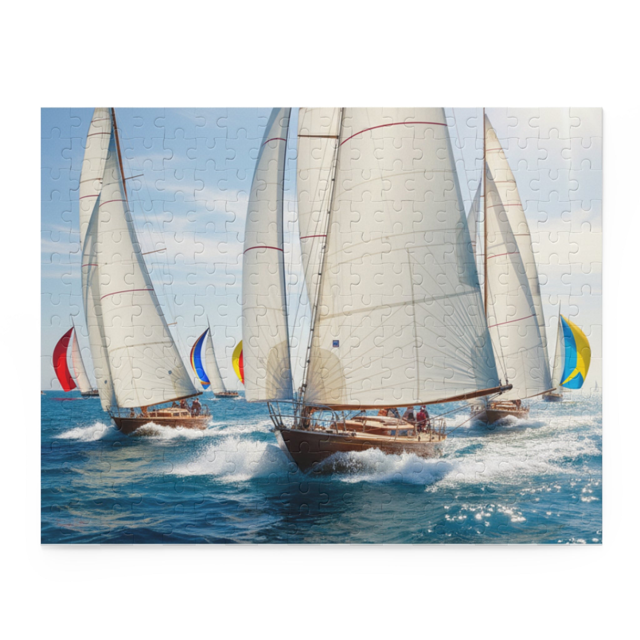 Sailing Regatta Jigsaw Puzzle — Ocean Sailboat Puzzle (120/252/500 Piece)