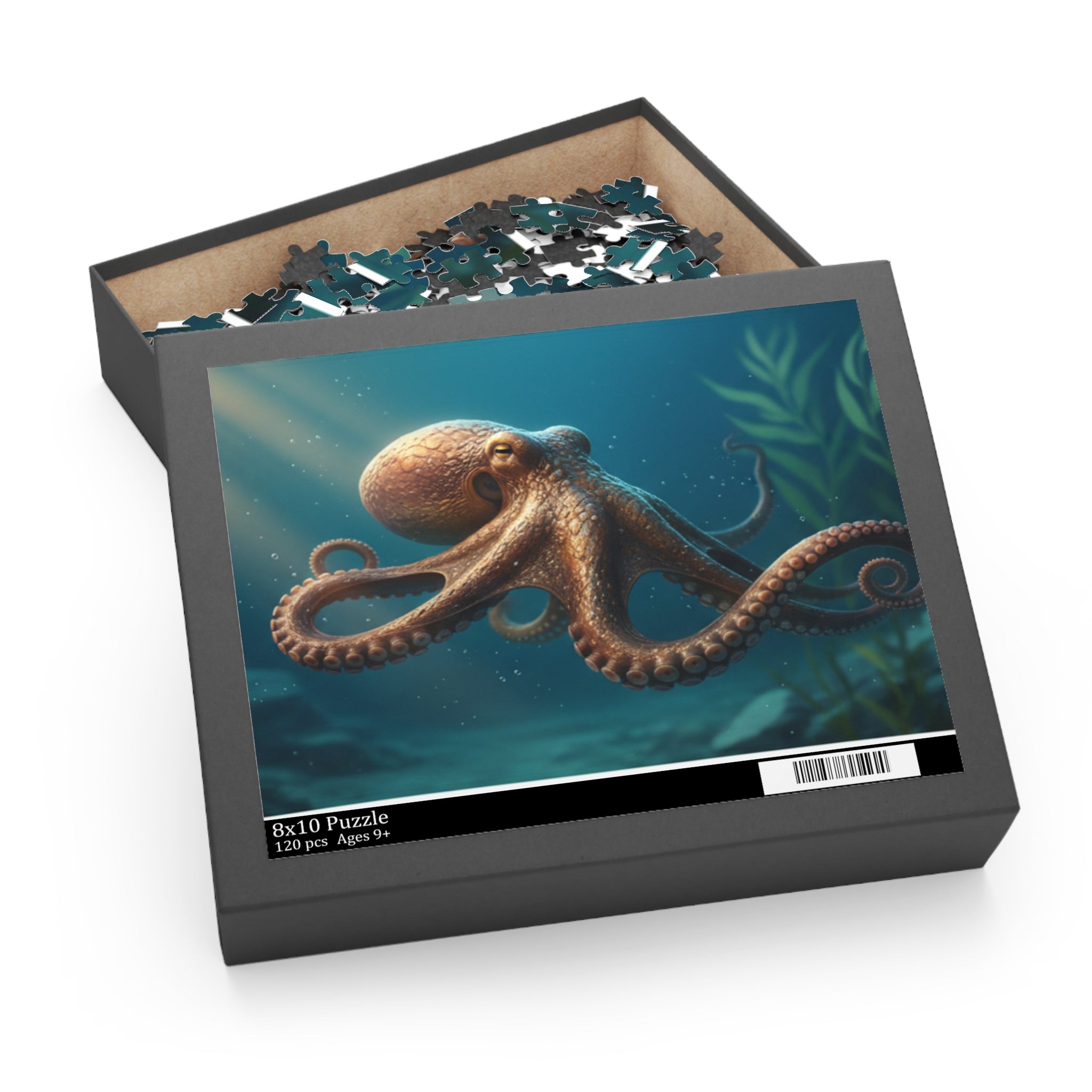 Octopus Underwater Puzzle — Ocean Sea Life Jigsaw (120/252/500 Piece)
