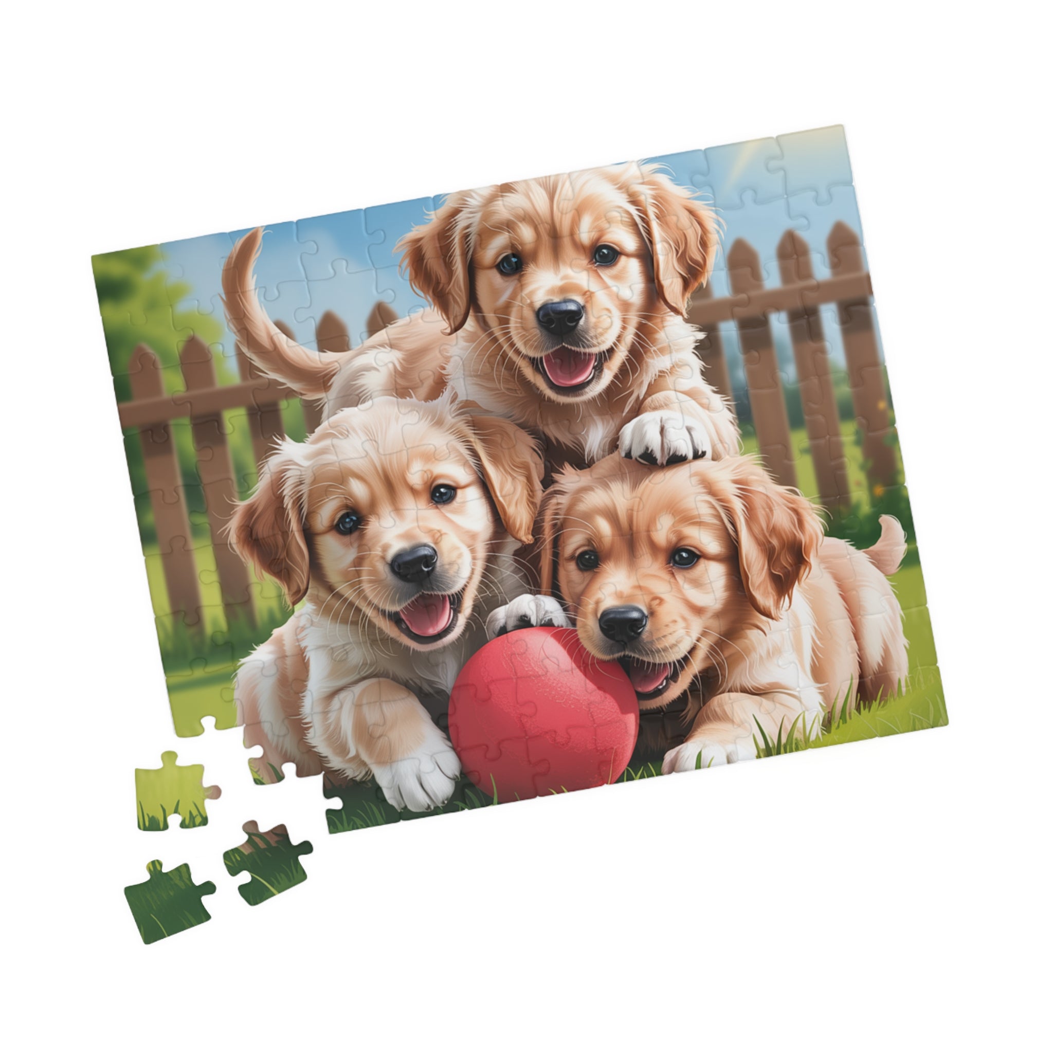 Adorable Puppy Puzzle for Dog Lovers, Family Fun Activity, Custom Pet Gift, Kids Educational Toy, Unique Home Decor