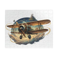 Vintage Biplane Jigsaw Puzzle — Retro Airplane Scene (110–1014 Pieces)