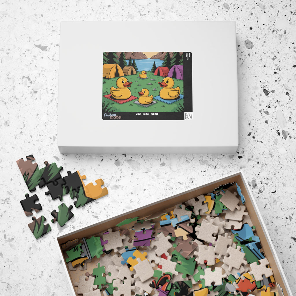 Camping Duck Puzzle - Fun Family Challenge, 110/252/520/1014-pieces, Outdoor Entertainment, Children's Activity, Unique Gift