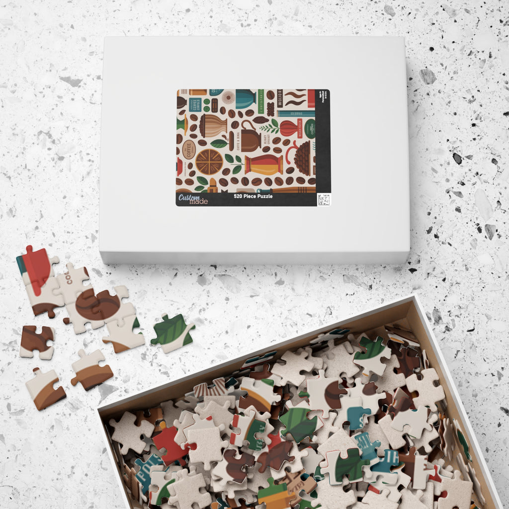 Coffee Lover's Puzzle: 110, 252, 520, 1014-Piece Jigsaw for Cozy Evenings, Gift for Friends, Family Game Night, Home Decor, Coffee Station